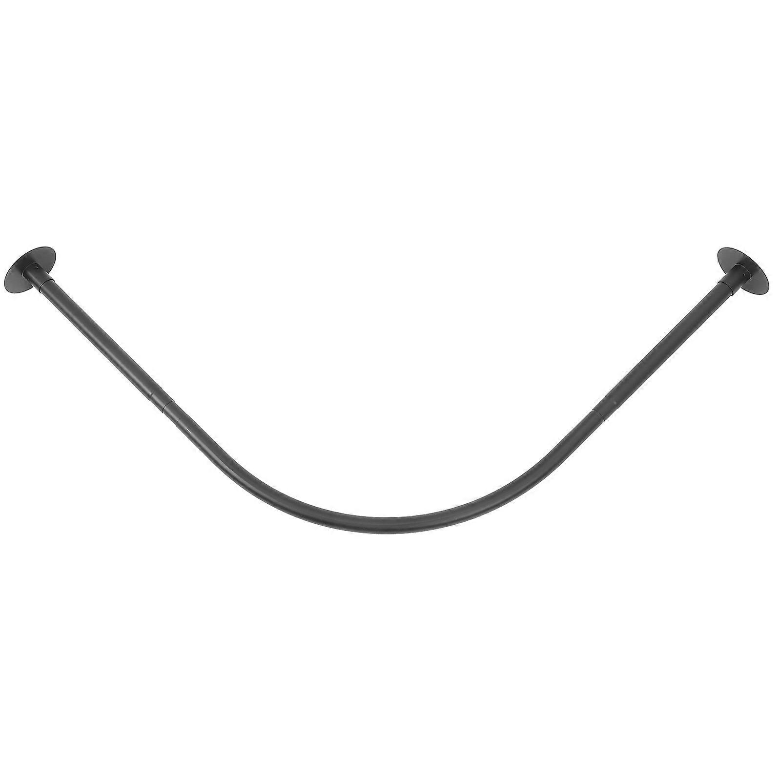 Shower Rod Curved Adjustable Length Wall Mountable 201 Stainless Steel 95.00X95.00X2.50CM 1Pack