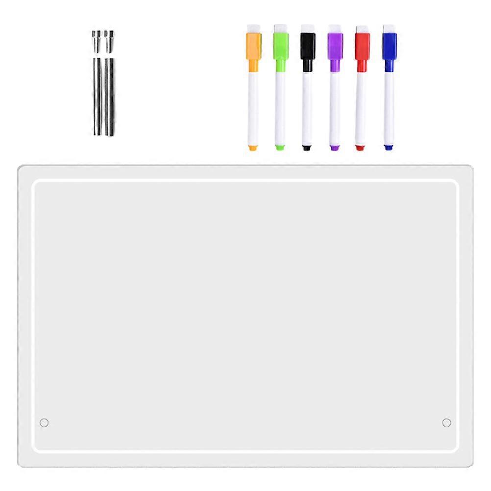 Compact Dry Erase Board Acrylic Writing Message Board Furniture Decoration Note-taking 1 Set