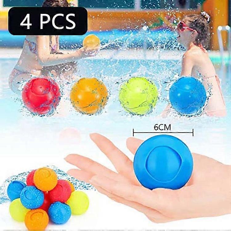 4 Pcs Réutilisables Bombes D’eau Remplissage Rapide Ballons D’eau Splash Soaker Jouet De Combat D’eau Pour Pool Party