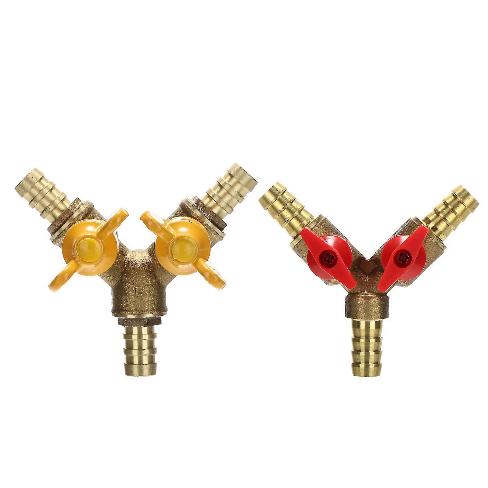 Copper 3-Way Ball Valve with for Home Use and Gas Control 2Pcs