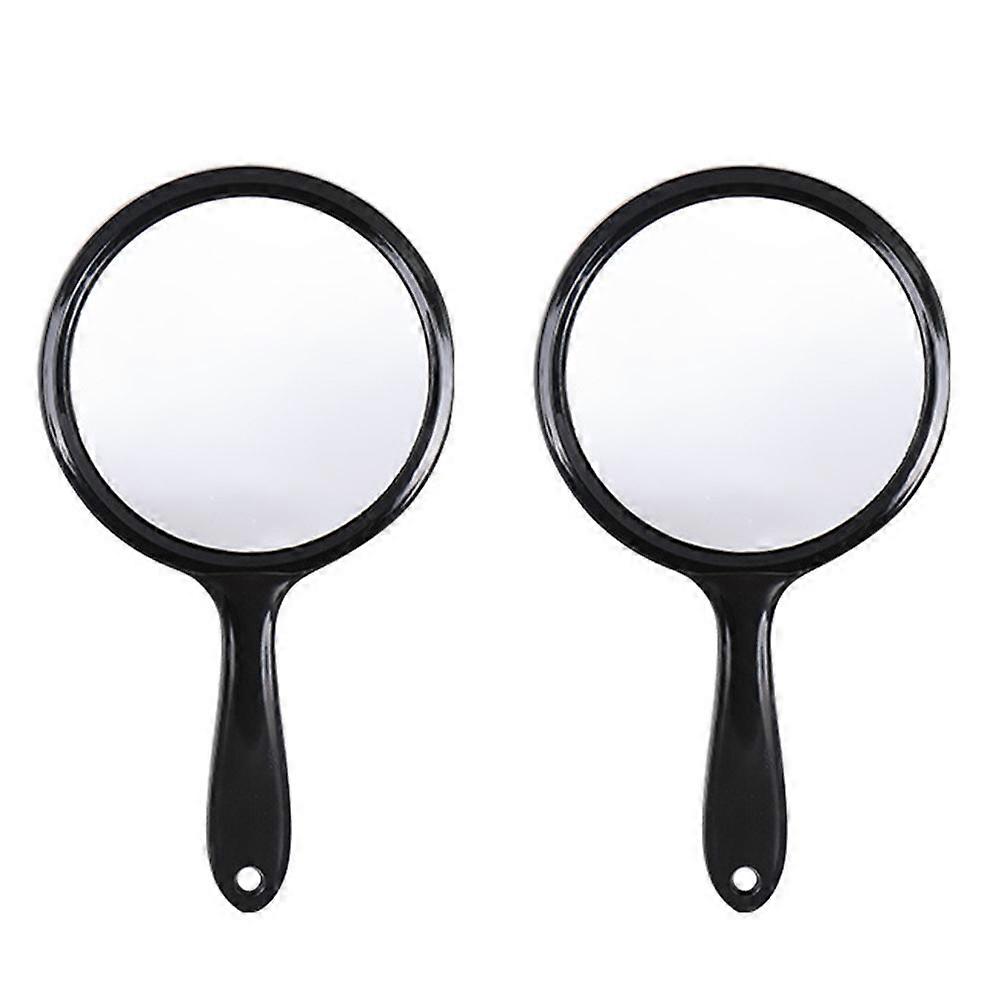 Portable Makeup Mirror Girl Mirrors Rounded Home Use 21x11.5cm 2Pcs