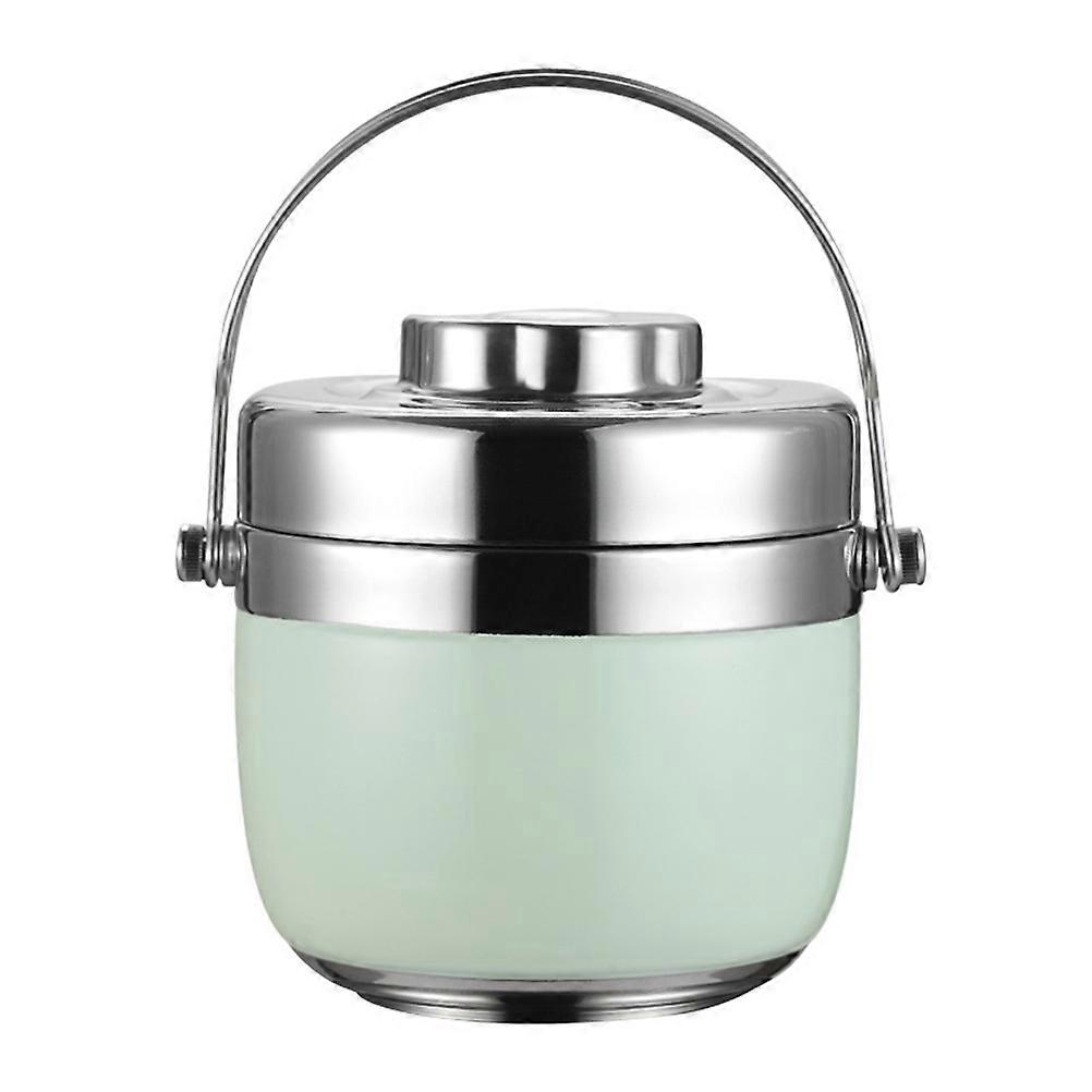 Portable Thermal Lunch Box Double-tier Bento Container Thermal Insulated Food Bucket .5L Picnic 1Pcs