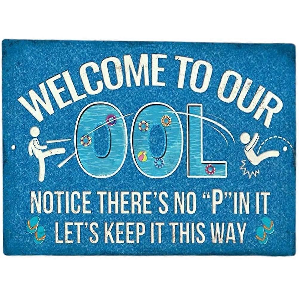 Pool Rules Sign Metal