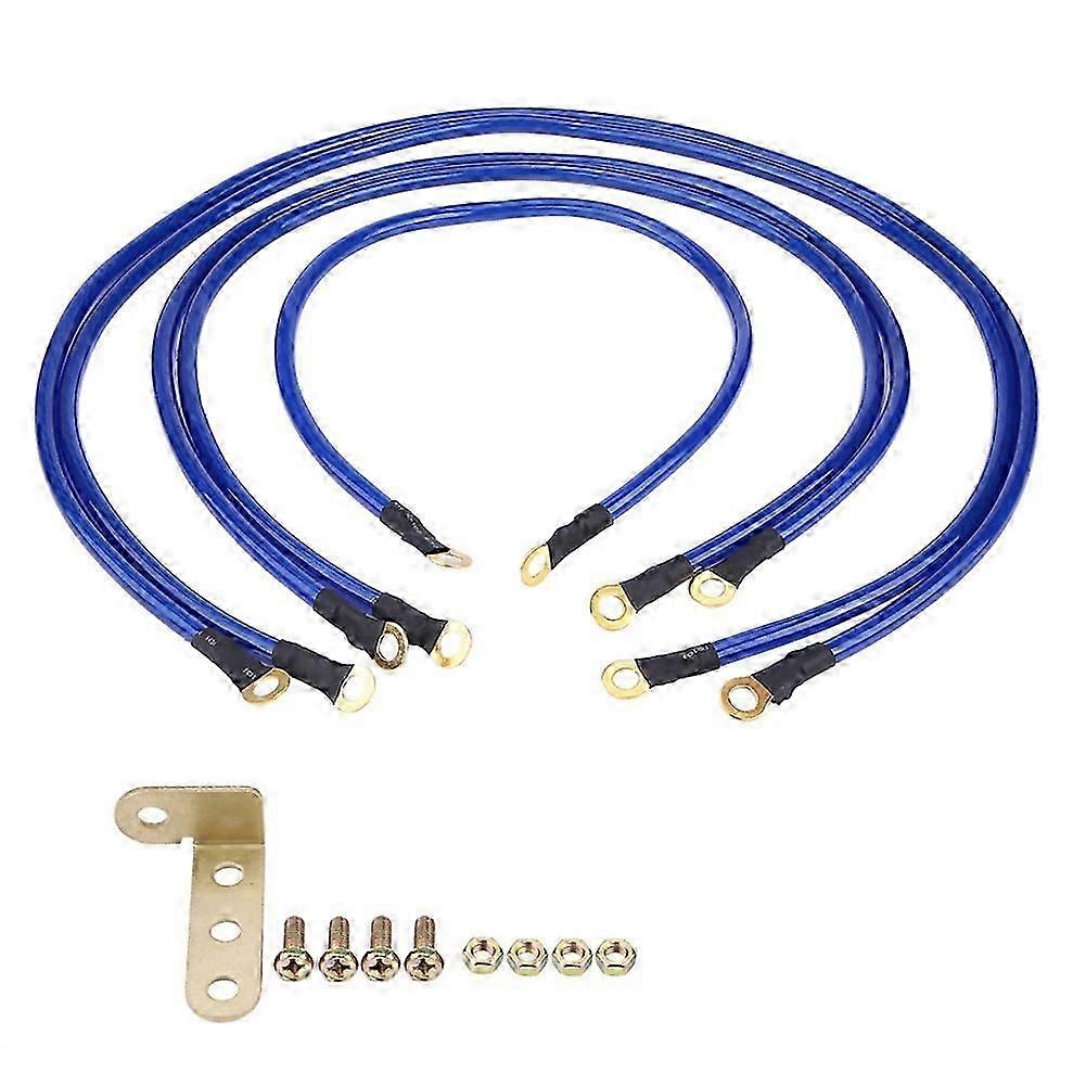 Universal 5-Point Auto Car Earth Cable System Ground Grounding Wire Kit