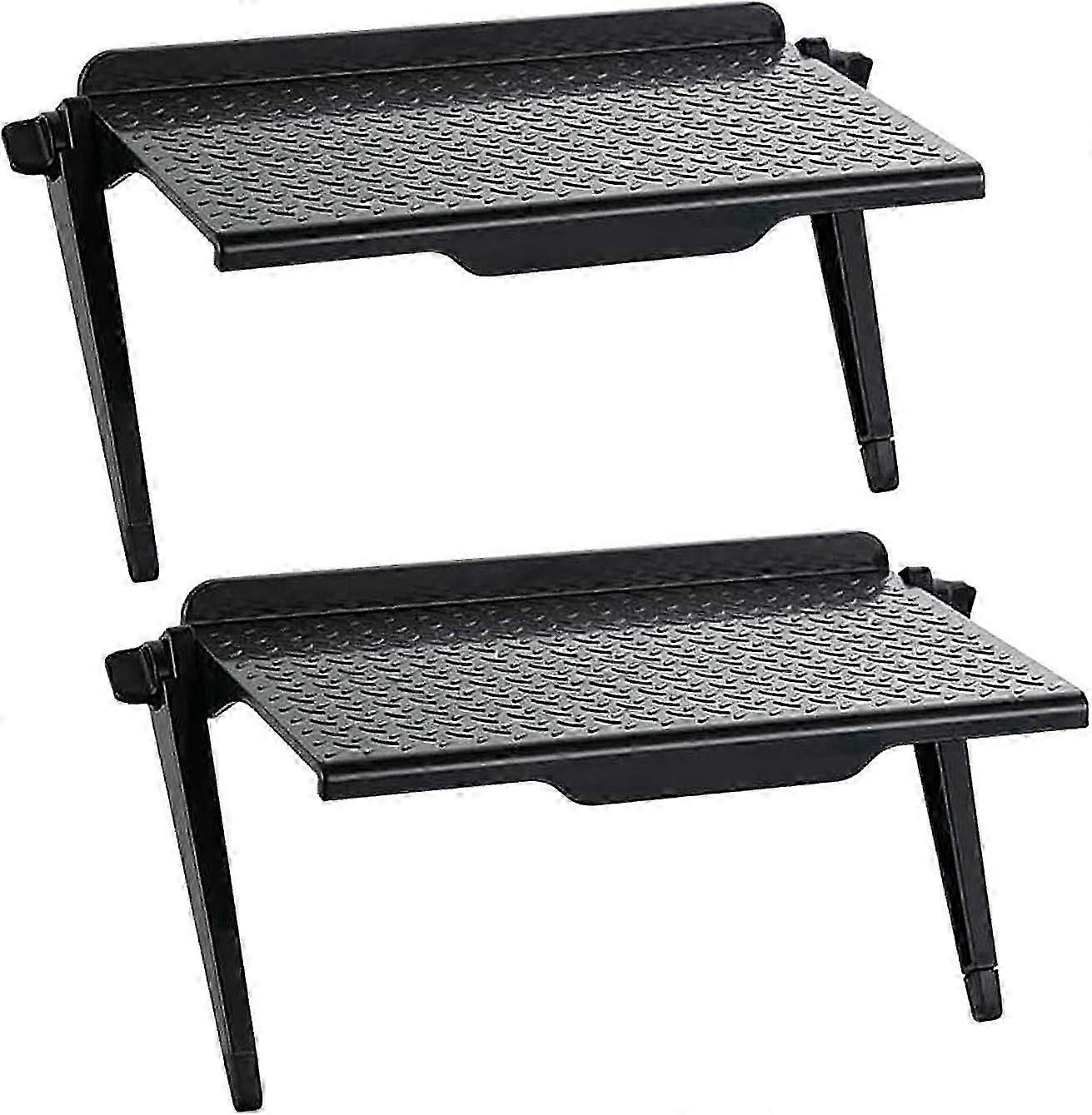 Upper Screen Shelf - Foldable Monitor Storage Rack with Phone Stands