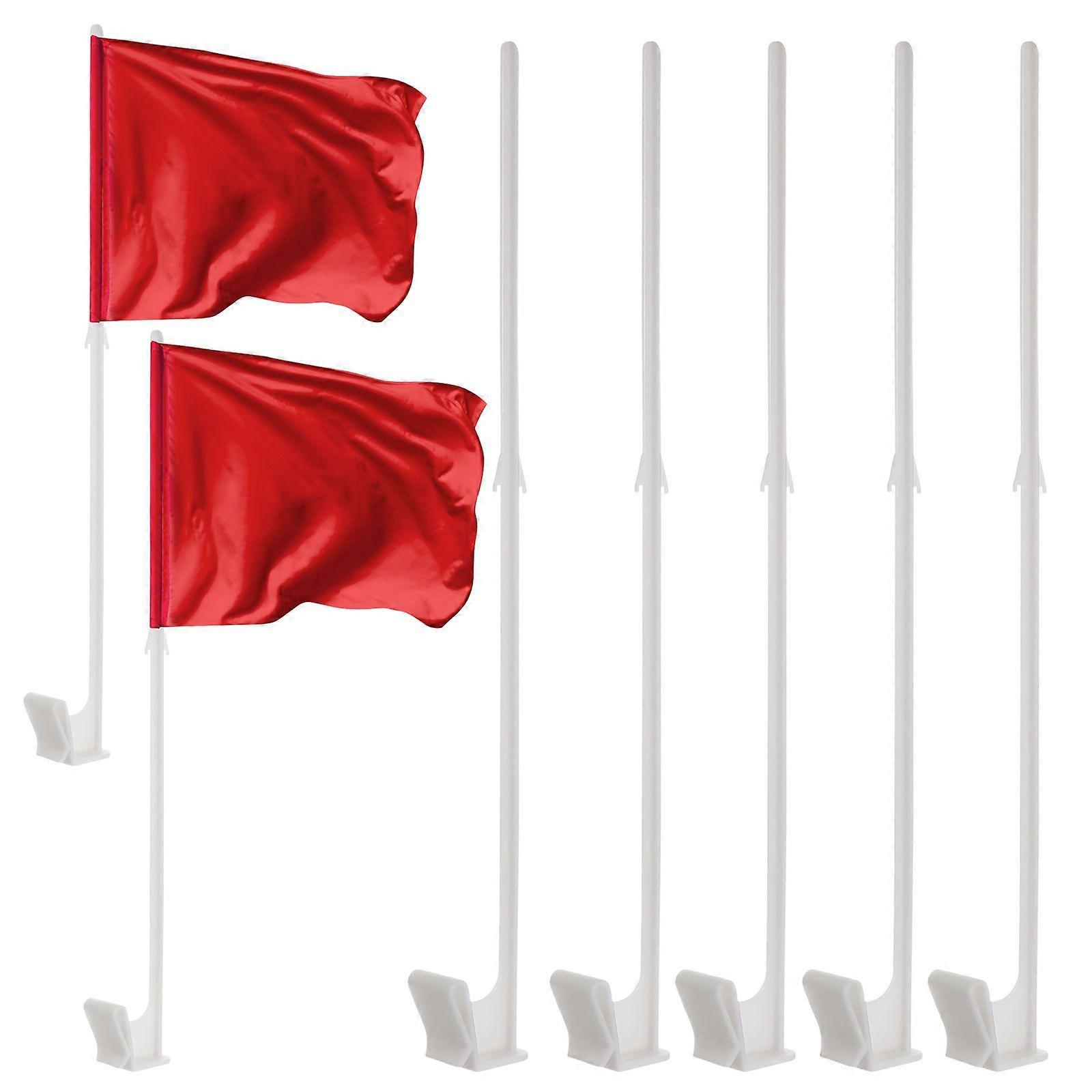 12Pcs Car Window Flagpoles Festival Flag Holder Vehicle Window Flag Racks Without Flag