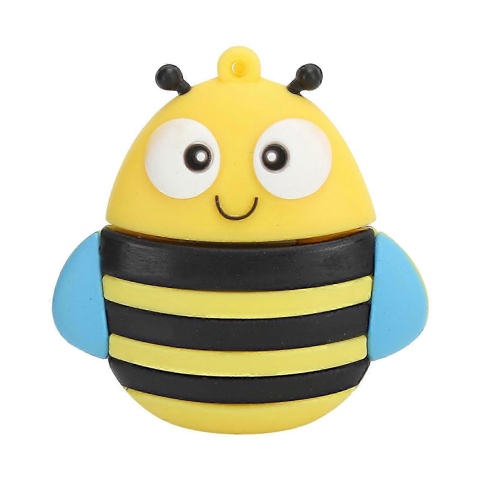 Memory Stick USB Flash Drive Pendrive Gift Data Storage Cartoon 3D Bee Model Yellow64GB