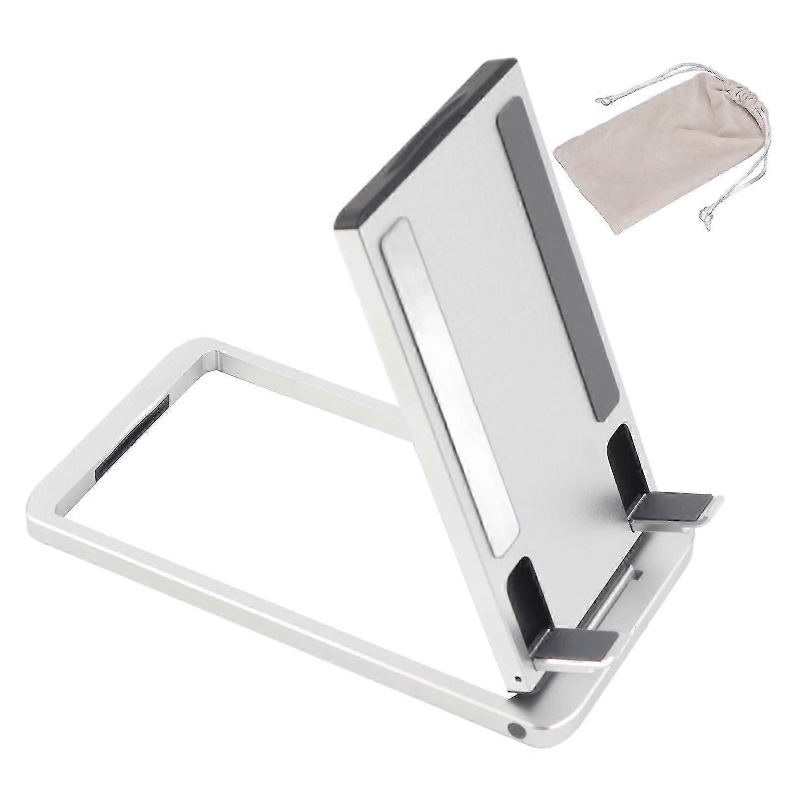 Adjustable Cell Phone Stand Foldable Aluminum Alloy Tablet Computer Phone Holder Silver