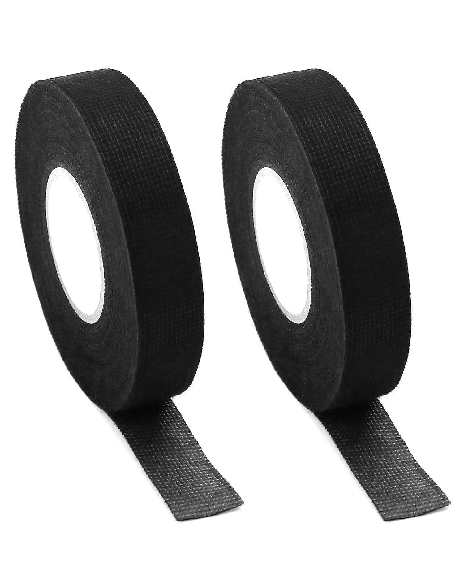 Heat Resistant Tape 19 mm x 15 m - Black Fabric Tape for Car Wiring Harnesses, High Temperature Resistance