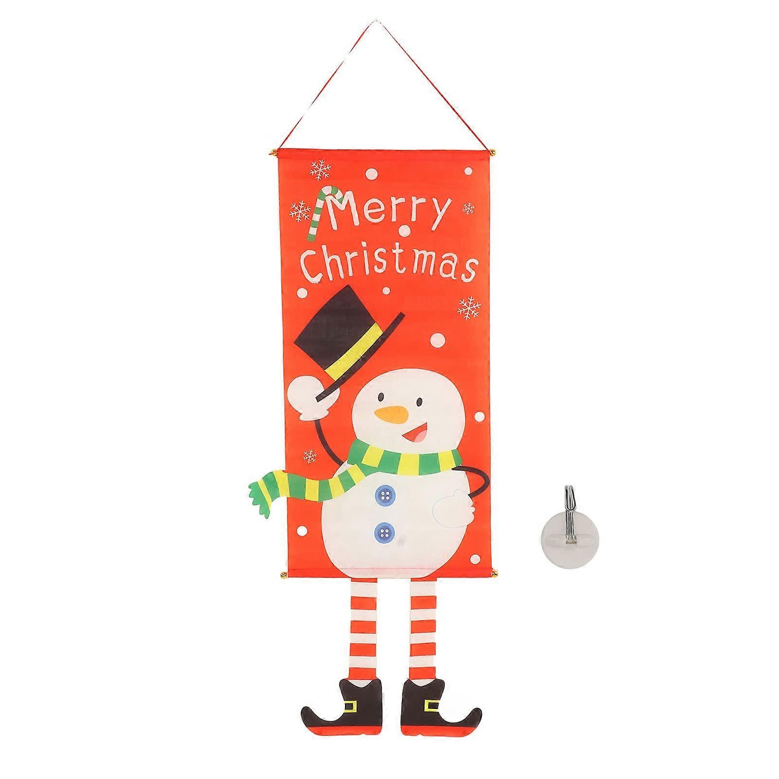 Christmas Snowman Hanging Flag for Home Office - Warm Decoration made of Weatherproof Material in Various Sizes