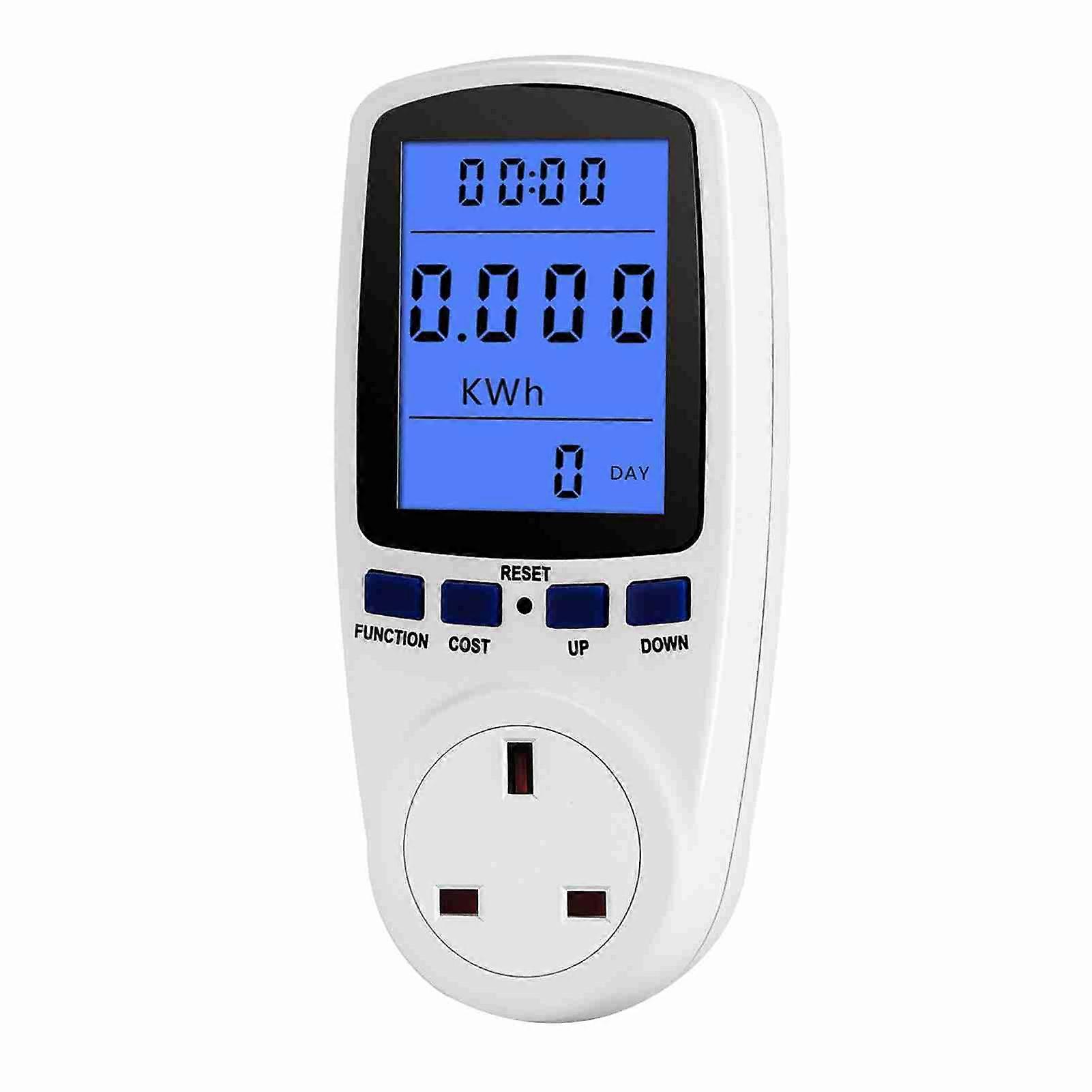 Electricity Consumption Monitor Power Meter Socket Home Energy Watt Volt Amps KWH Consumption Analyzer