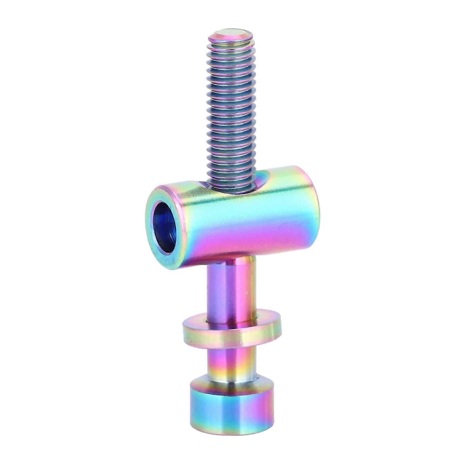 Titanium Alloy Bicycle Seatpost Round Head Screw M5 x 30/35/40mm (Rainbow M5 x 35)