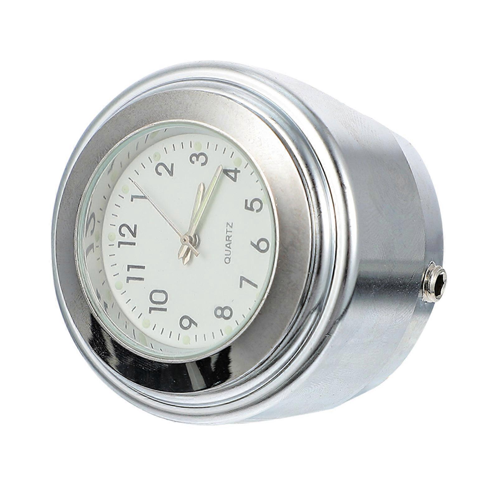 Motorcycle Handlebar Clock Universal Mount Timekeeping Night Glow Square 1Set