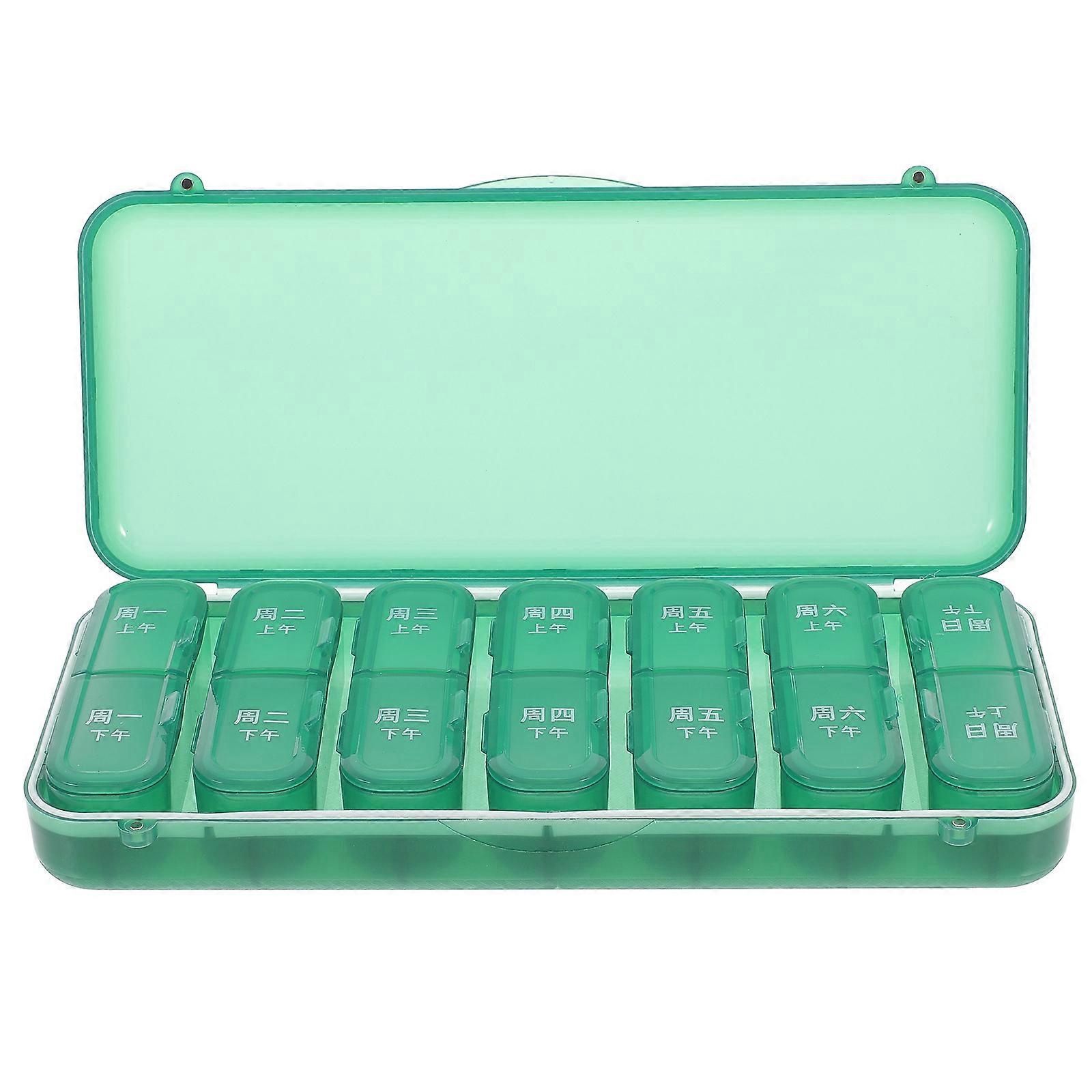 Travel Medication Case Portable Medicine Organizer Leakproof Weekly Pill Organizer Daily Use 1Pcs