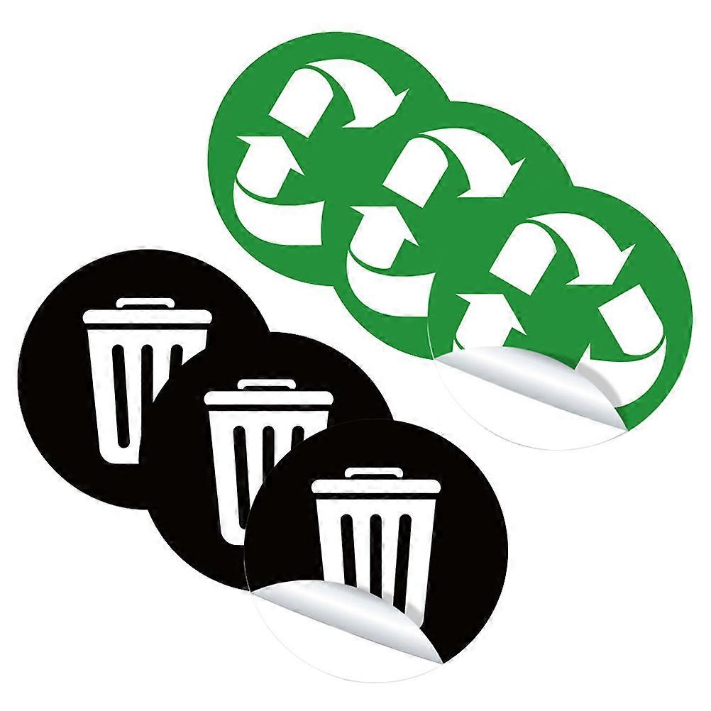 Self Adhesive Waste Container Decals – Garbage Sorting Stickers for Trash Bins – Recycling and Organization Labels