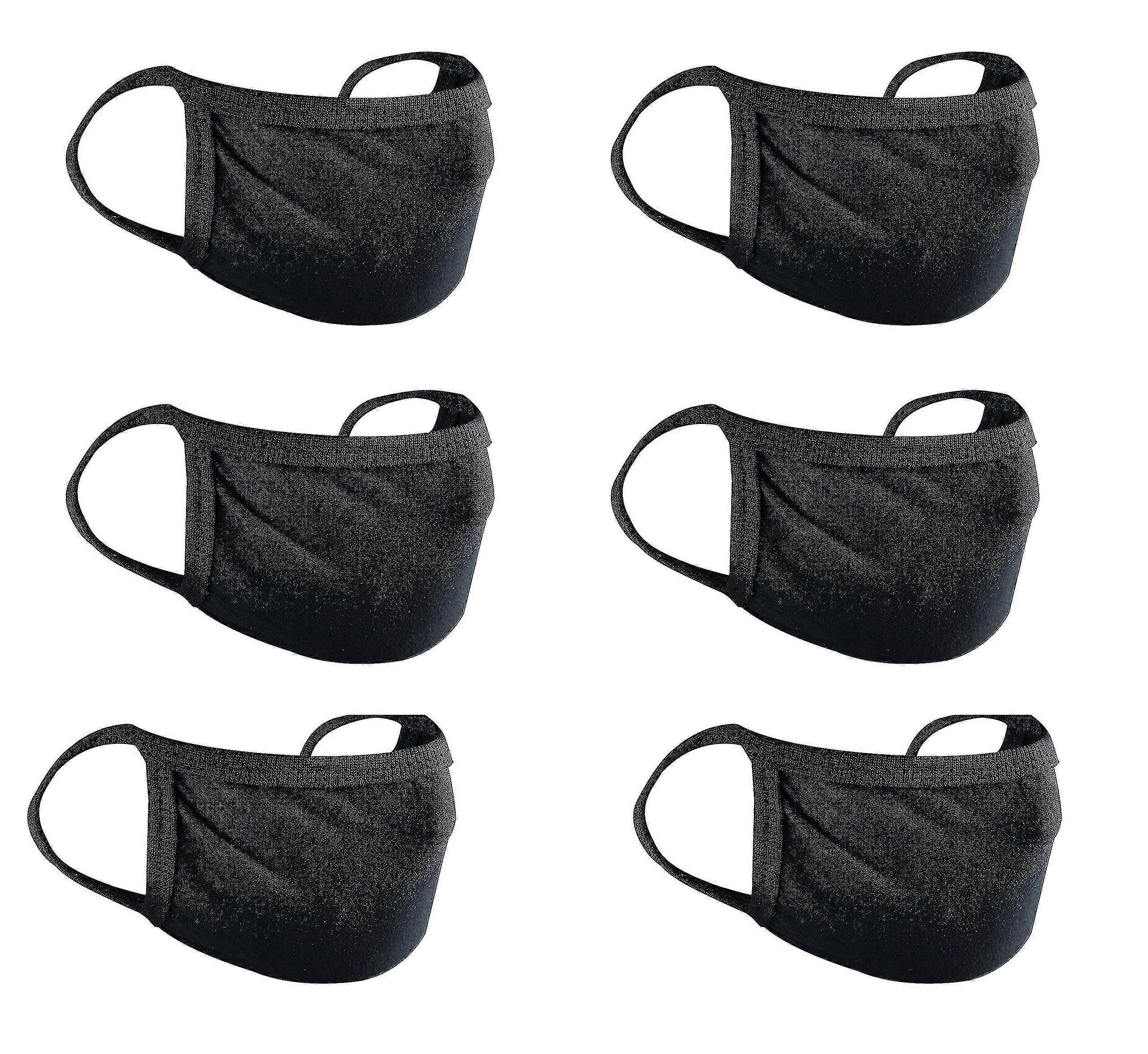 6pcs Reusable Cotton Face Mask For Air Pollution - 2 Layers Safety Masks-Good