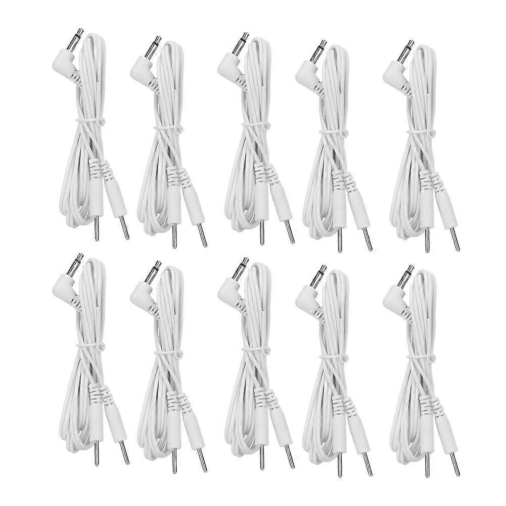 10pcs DC 3.5mm Pin Type Electrode Lead Wires Cable for TENS Unit Physiotherapy Machine