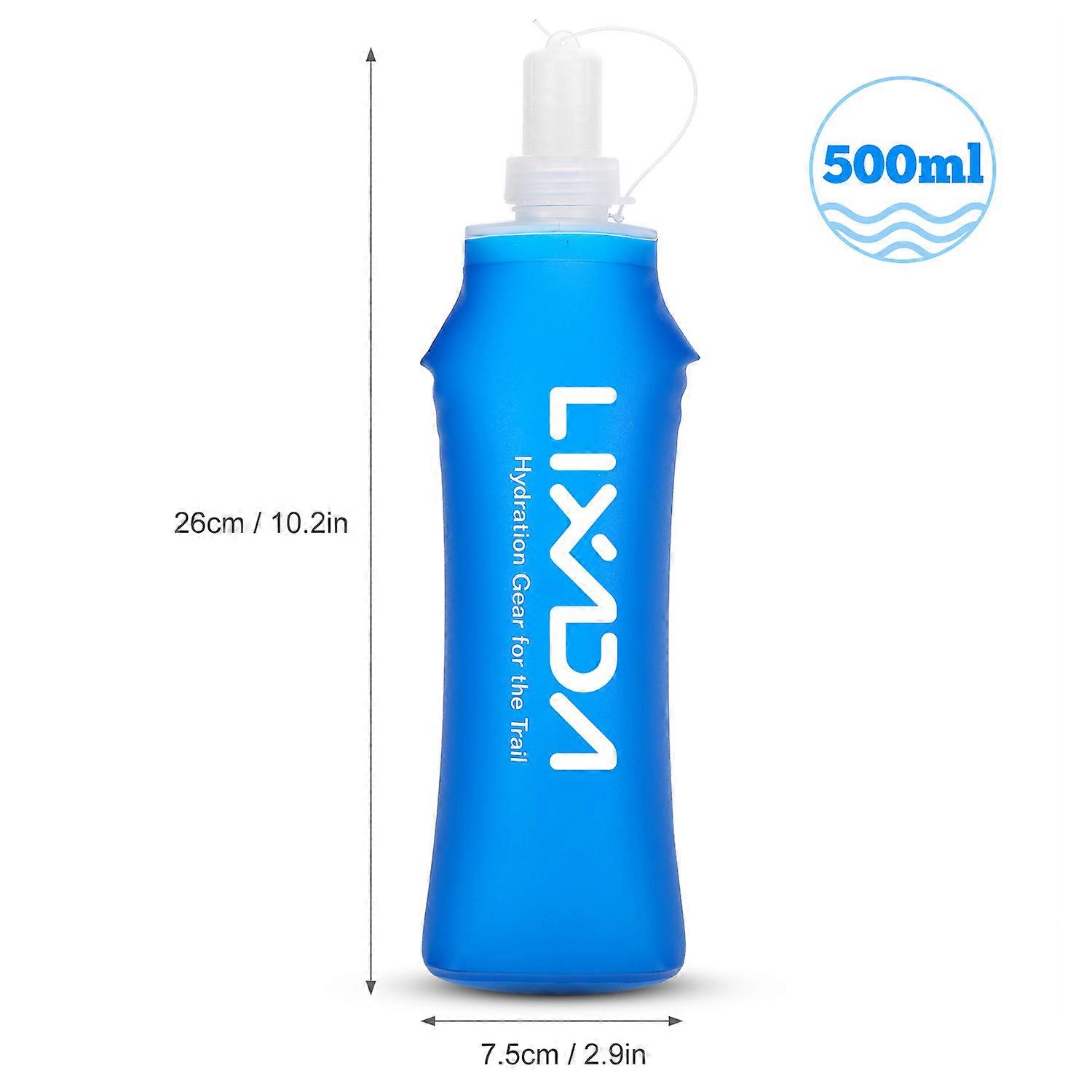 Lixada 500ml Outdoor Water Drinking Bottle Soft Folding Flask BPA Free for Running Hiking Cycle 1PCS/2PCS