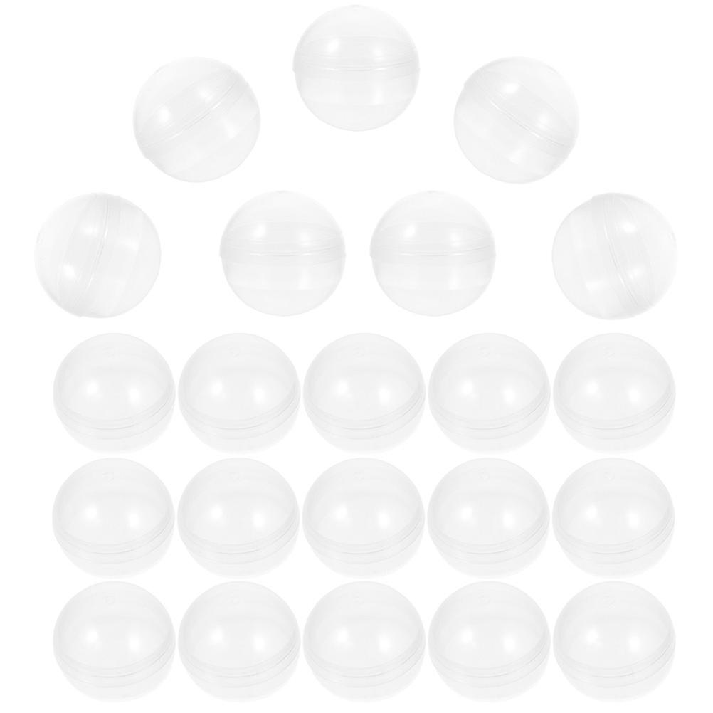 Plastic Twist Balls Fillable Toy for Storage 40Pcs Transparent Round