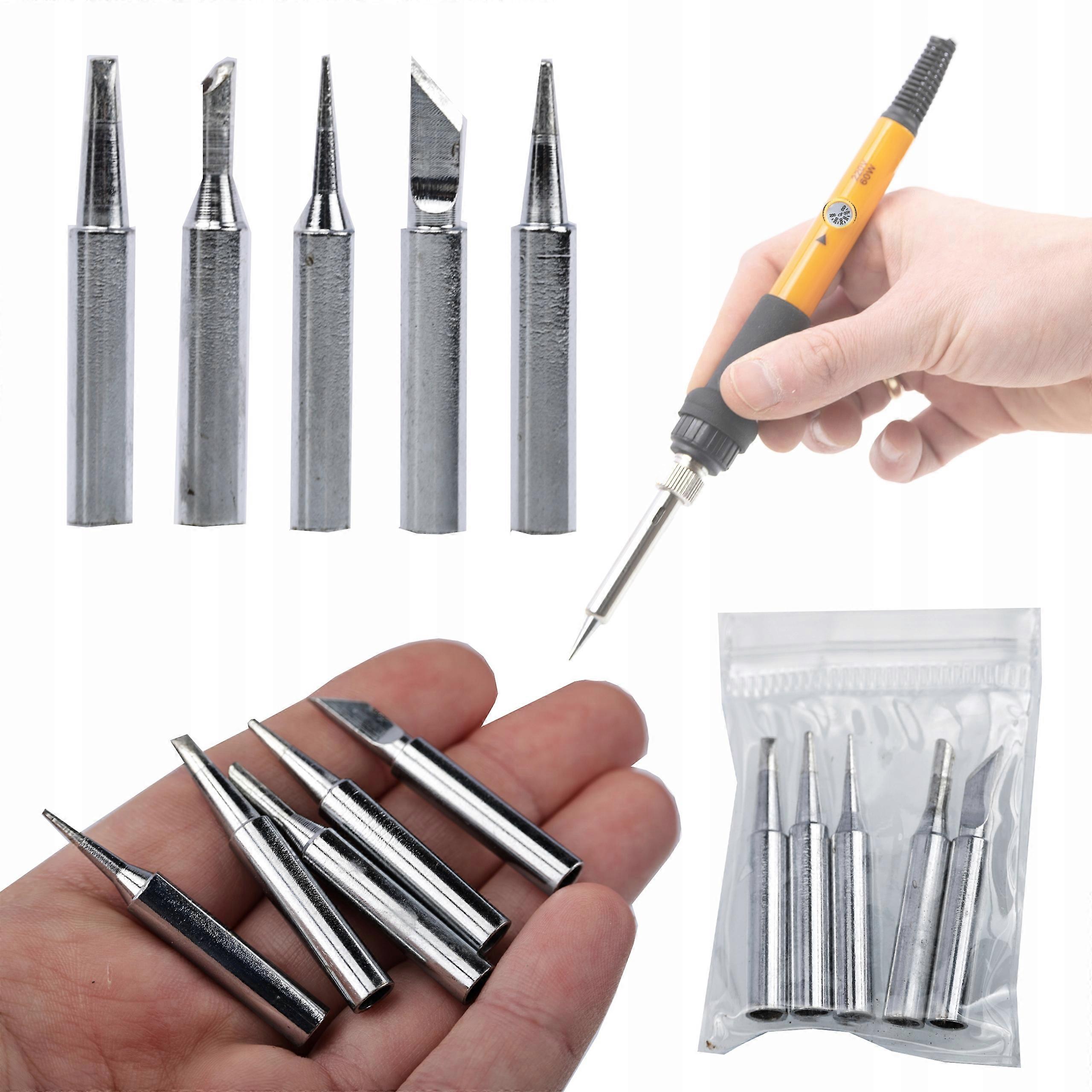 Rosfix Soldering Iron Tip Set 900M 5Pcs | Wed. 6mm | L. 26mm | For soldering stations