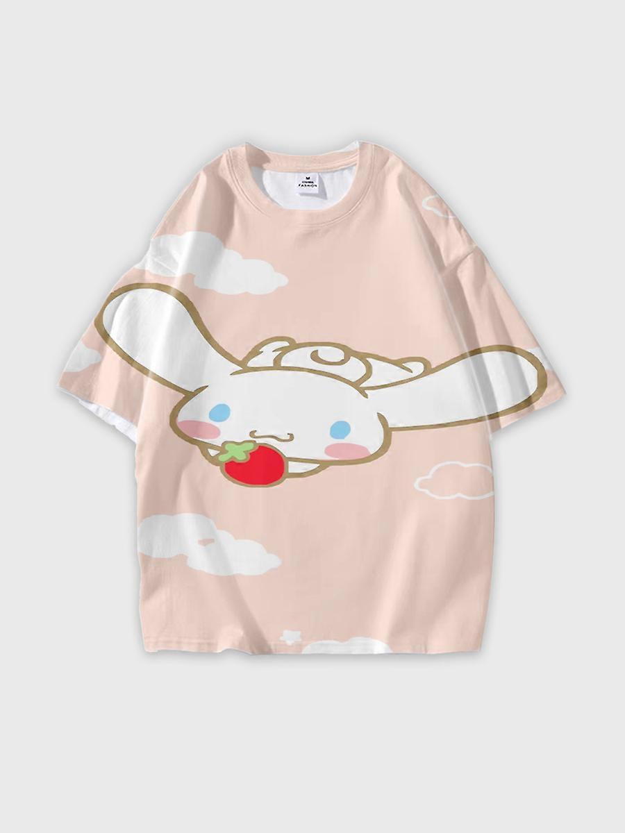 T-shirt round neck Pattern loose short sleeve JW988