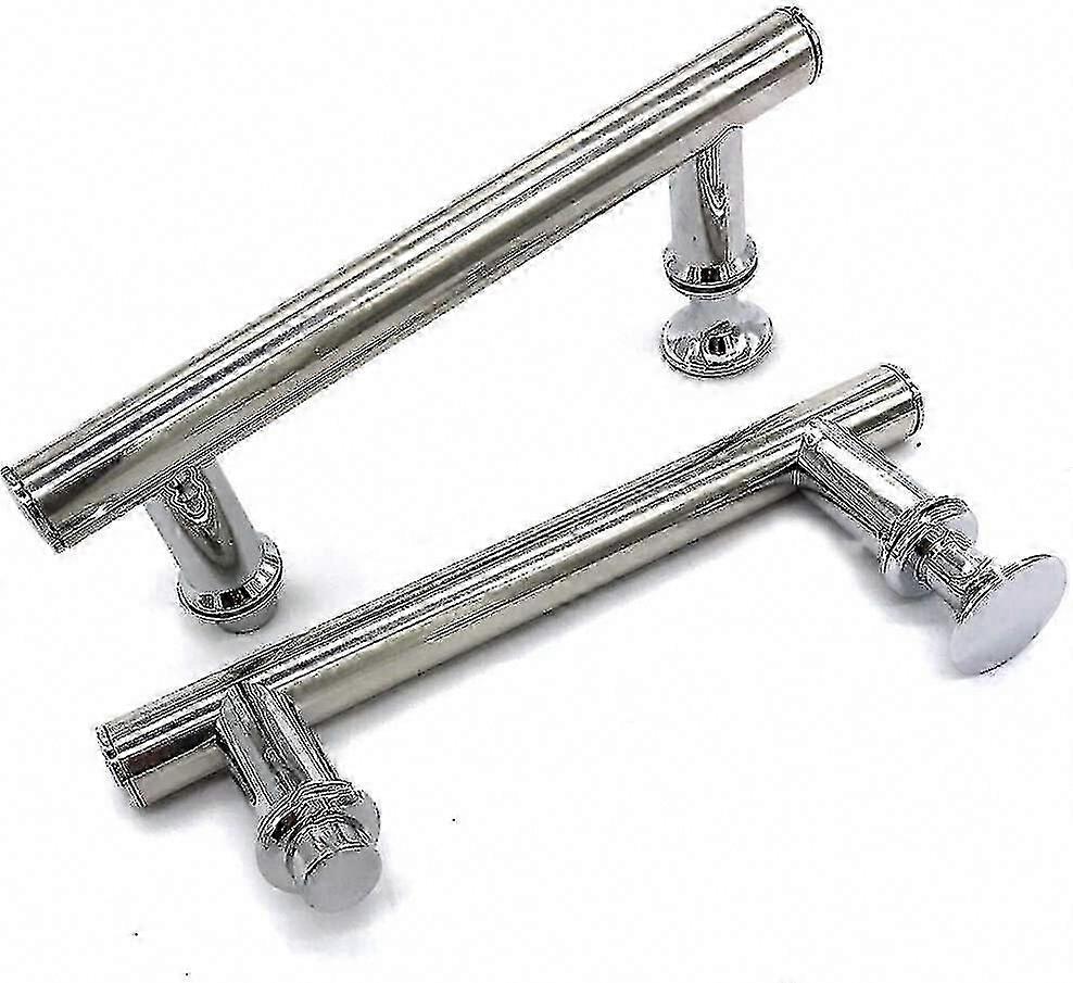 2 Pcs 145mm Chrome ABS Shower Door Handle with 14.5cm Hole to Hole Spacing