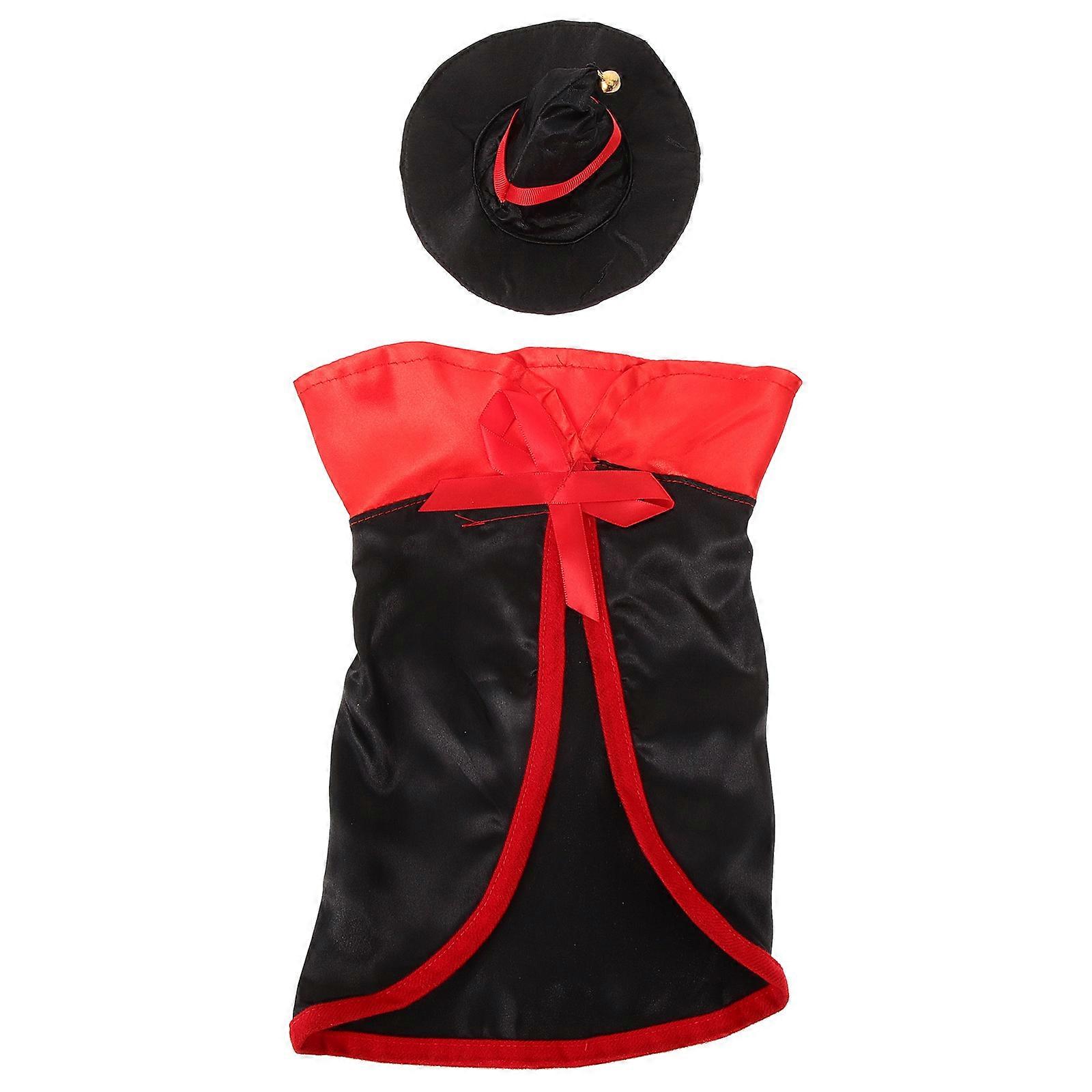 Puppy Halloween Costumes Black Dog Costume Set Adorable Design For Pets Halloween Party 1Set