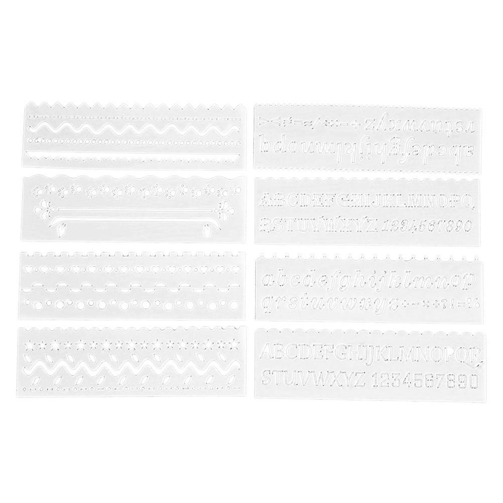 Numbers Craft Stencils Drawing Stencil Art Projects Plastic 8Pcs