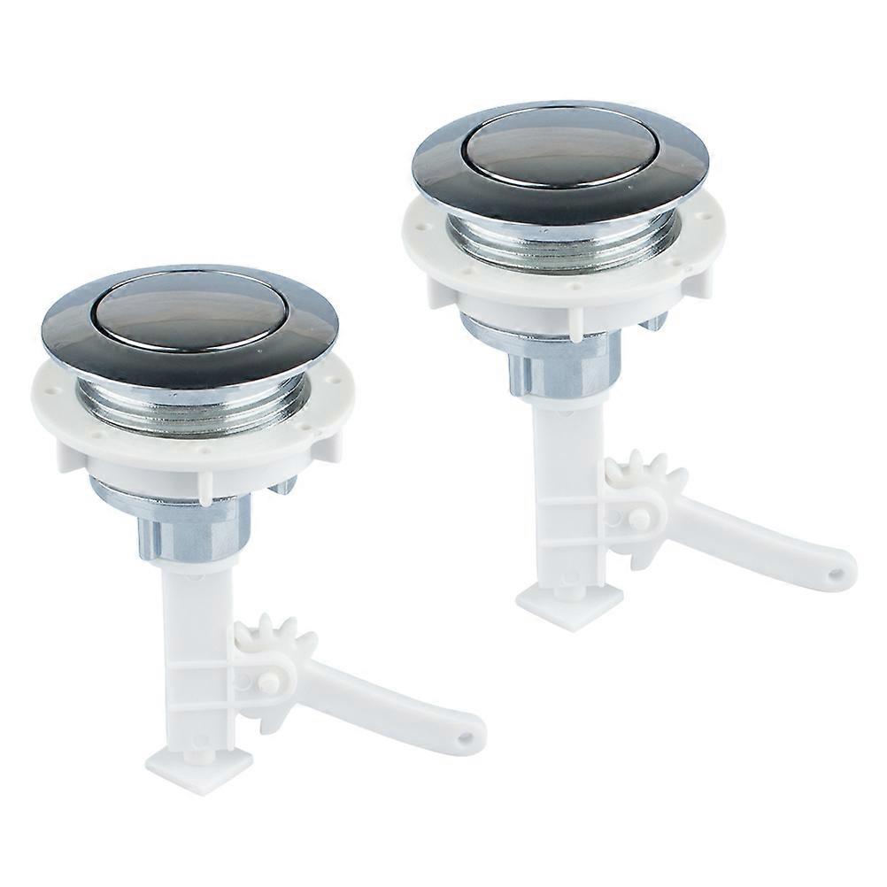 Toilet Tank Push Button Replacement 2pcs Wear Resistant Single Flush Water Button for Bathroom Toilet Accessories Easy Press Operation Compatible