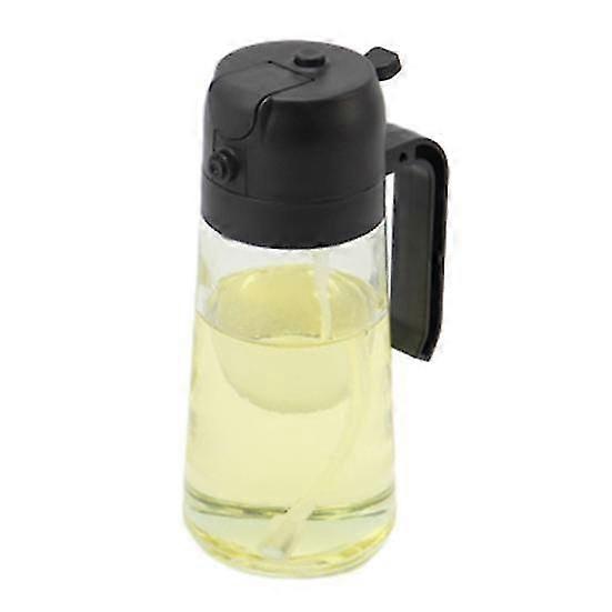 2-in-1 Oil Sprayer Bottle 470 ML - Uniform Atomization Oil Control Dispenser for Easy Refill & Press Use, Perfect for Cooking & Grilling