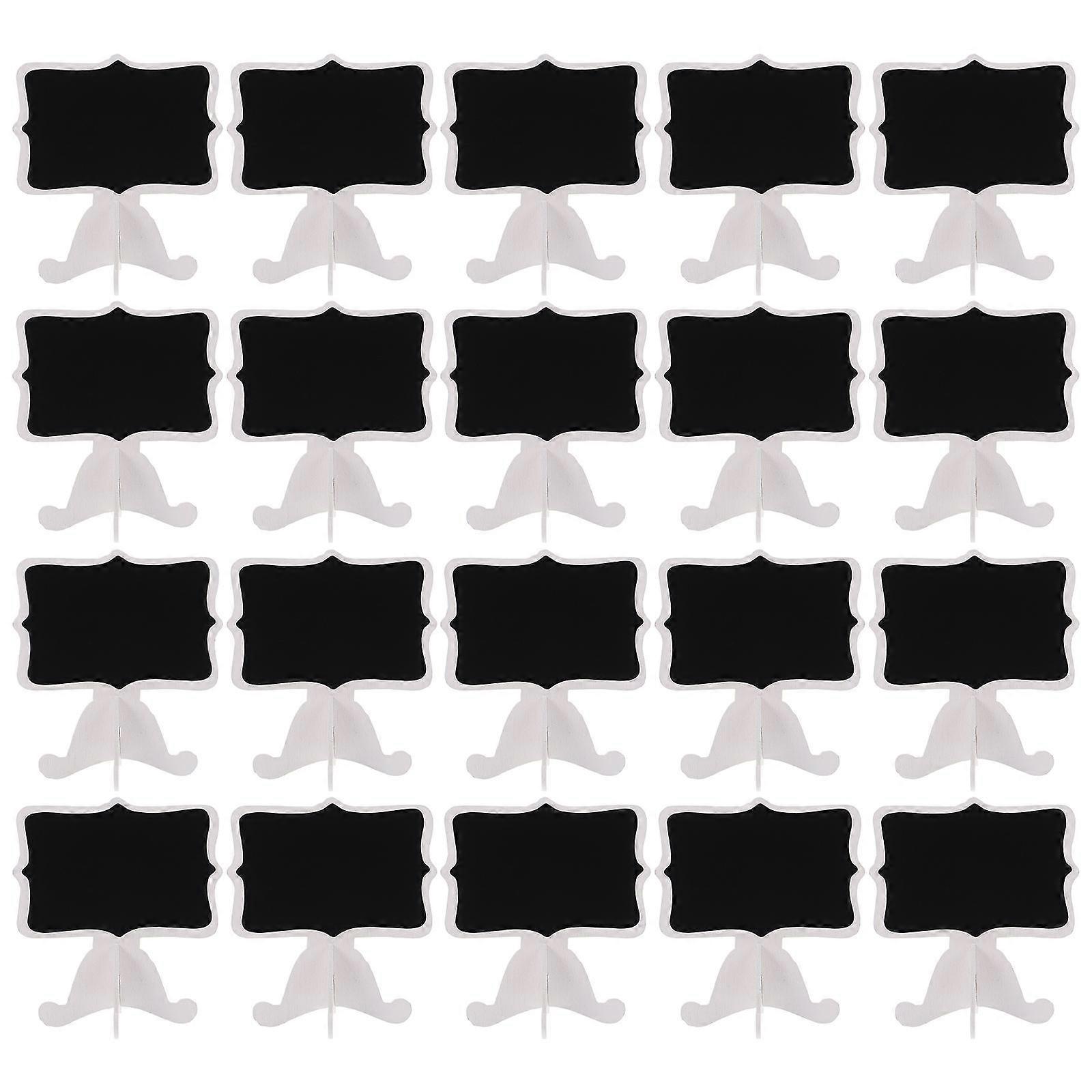 Small Chalkboard Message Board Mini Chalkboard Sign For Wedding Table Signs 3.26X3.54X2.36in Erasable Standing Upright 20Pack