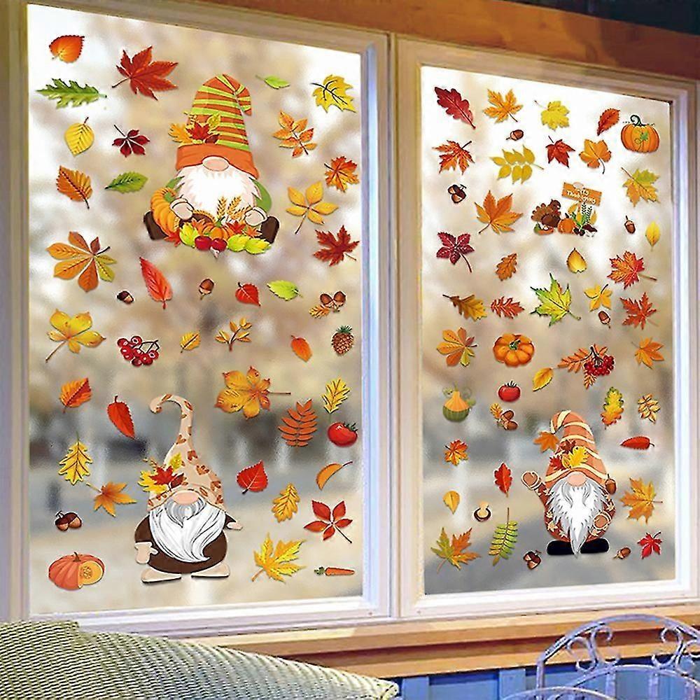 Thanksgiving Fall Decoration Window Stickers Decals