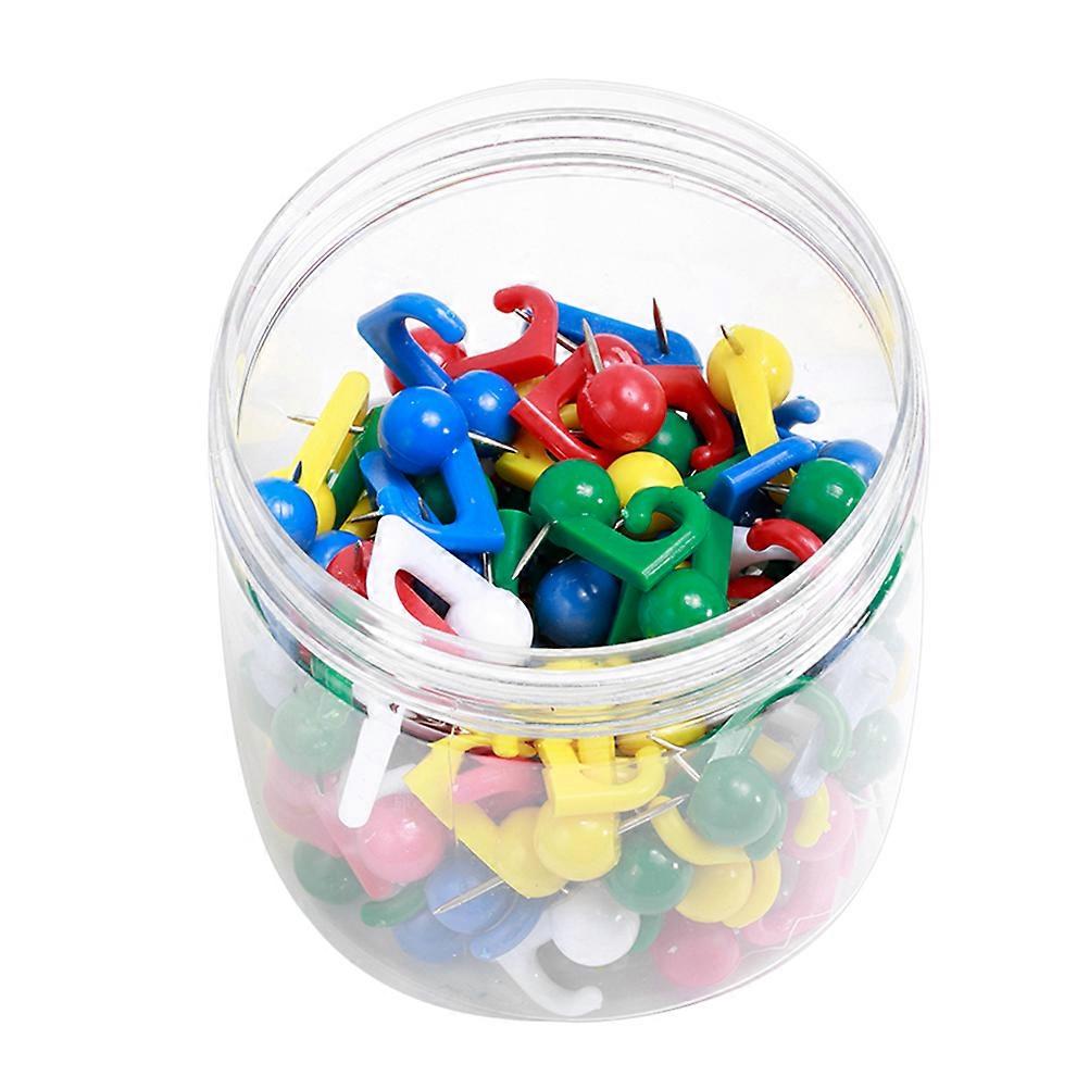 Colorful Map Tacks with Stainless Steel and Plastic for Home Office Use Assorted Color Multi Purpose 100pcs