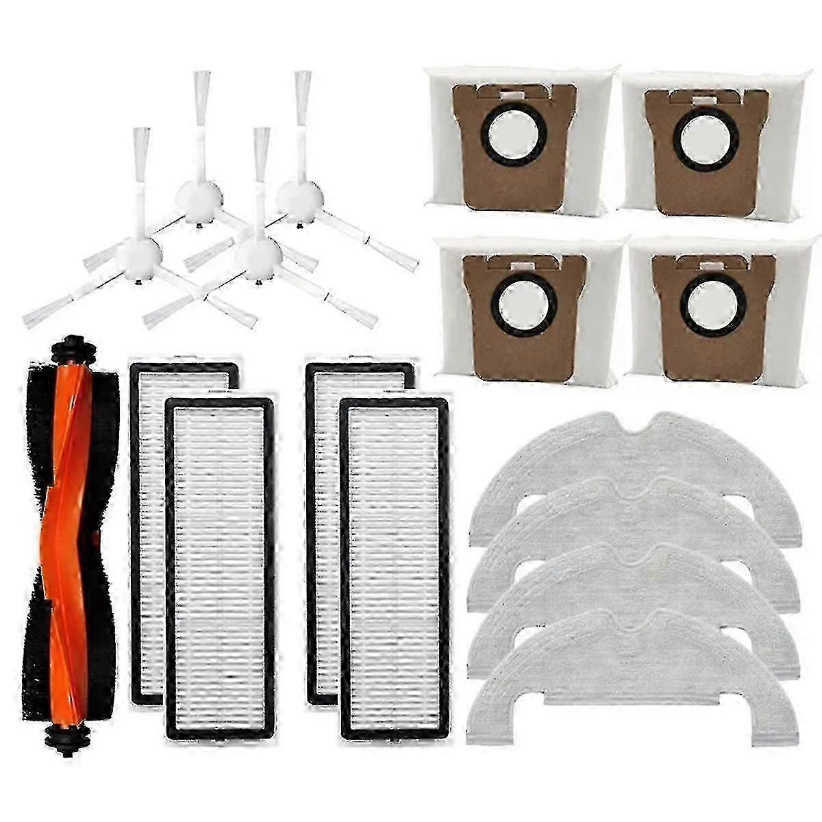 Replacement Parts for Robot Vacuum X10 - HEPA Filter, Mop Cloths, and Dust Bags Compatible with Robotic Vacuum Cleaner