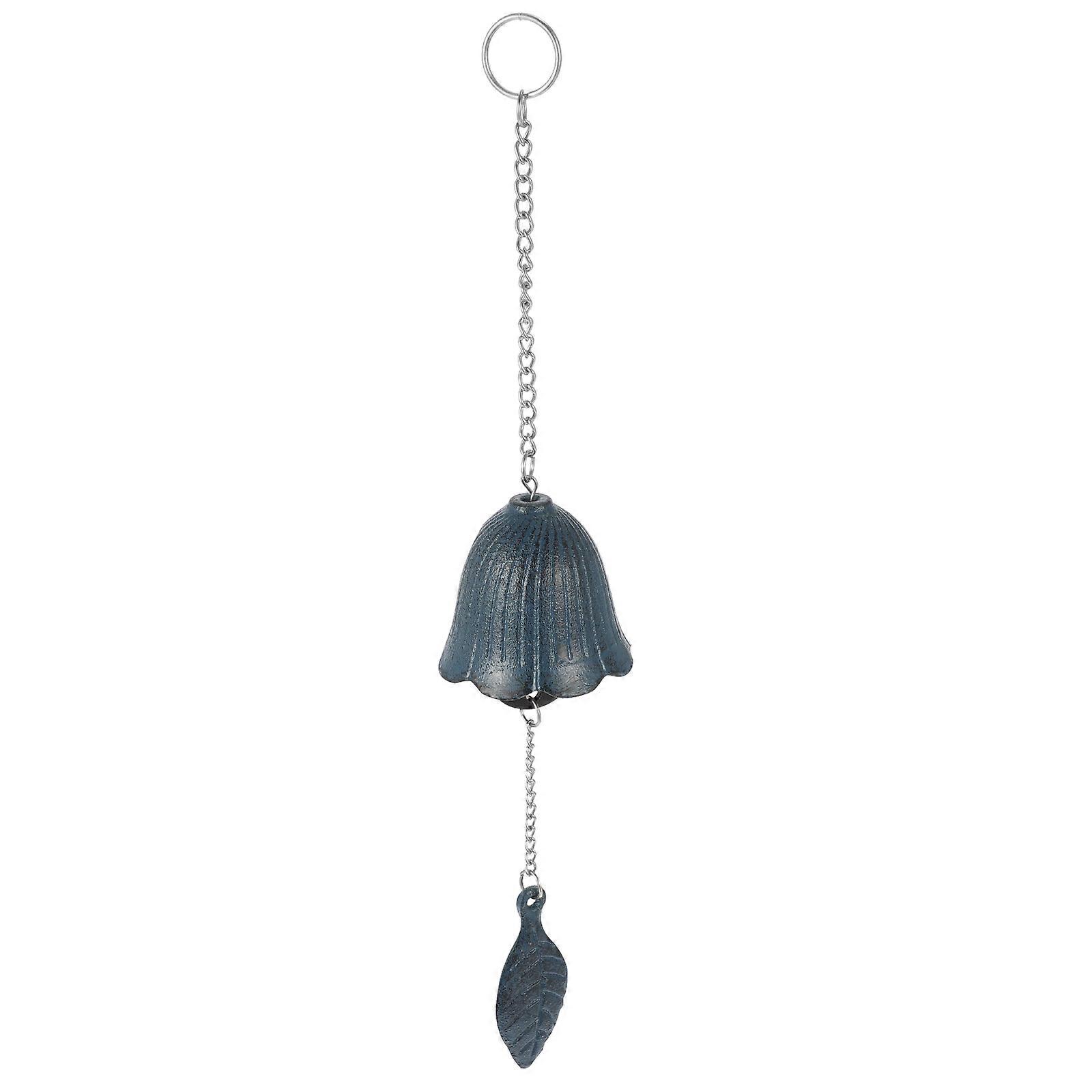 Retro Leaf Wind Chime Made of Durable Iron with Crisp Ringtone for Home Decoration .8 Inches