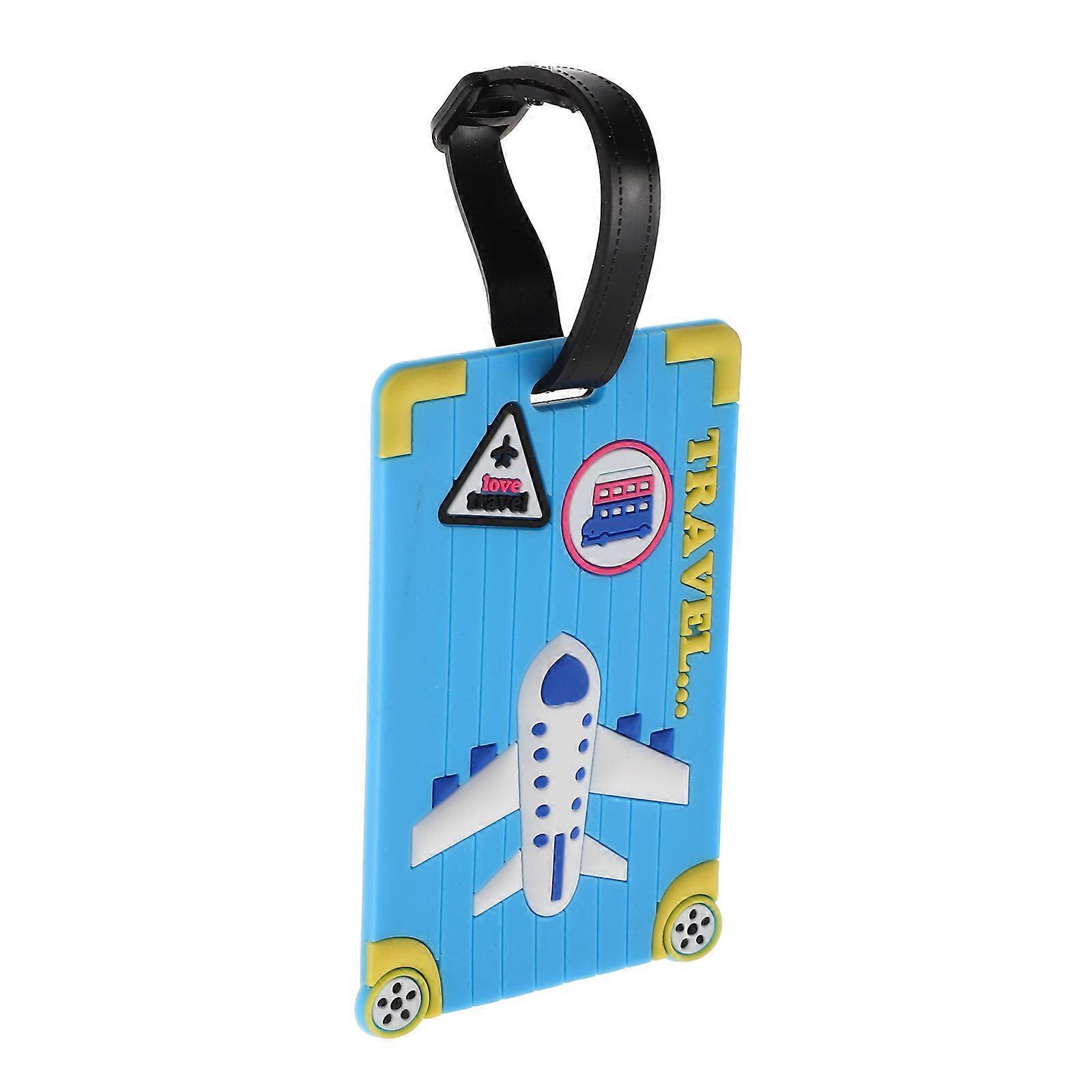 Airplane Luggage Tag PVC Travel Name Tag with Rubber Fun