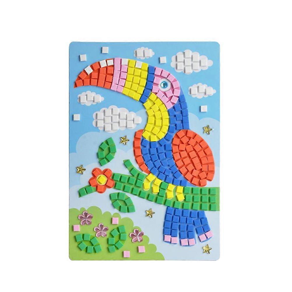 Assorted Color 3D Puzzle DIY Mosaic Stickers for Kids Educational Toys with 6 Different Patterns