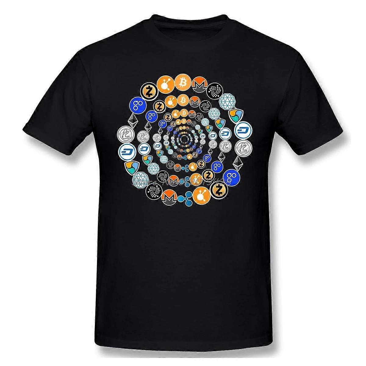Tricou cu criptomonede Ethereum Bitcoin Litecoin Crypto Set Crypto Network Blockchain Technology OmiseGo Qtum TShirt Tees Tops