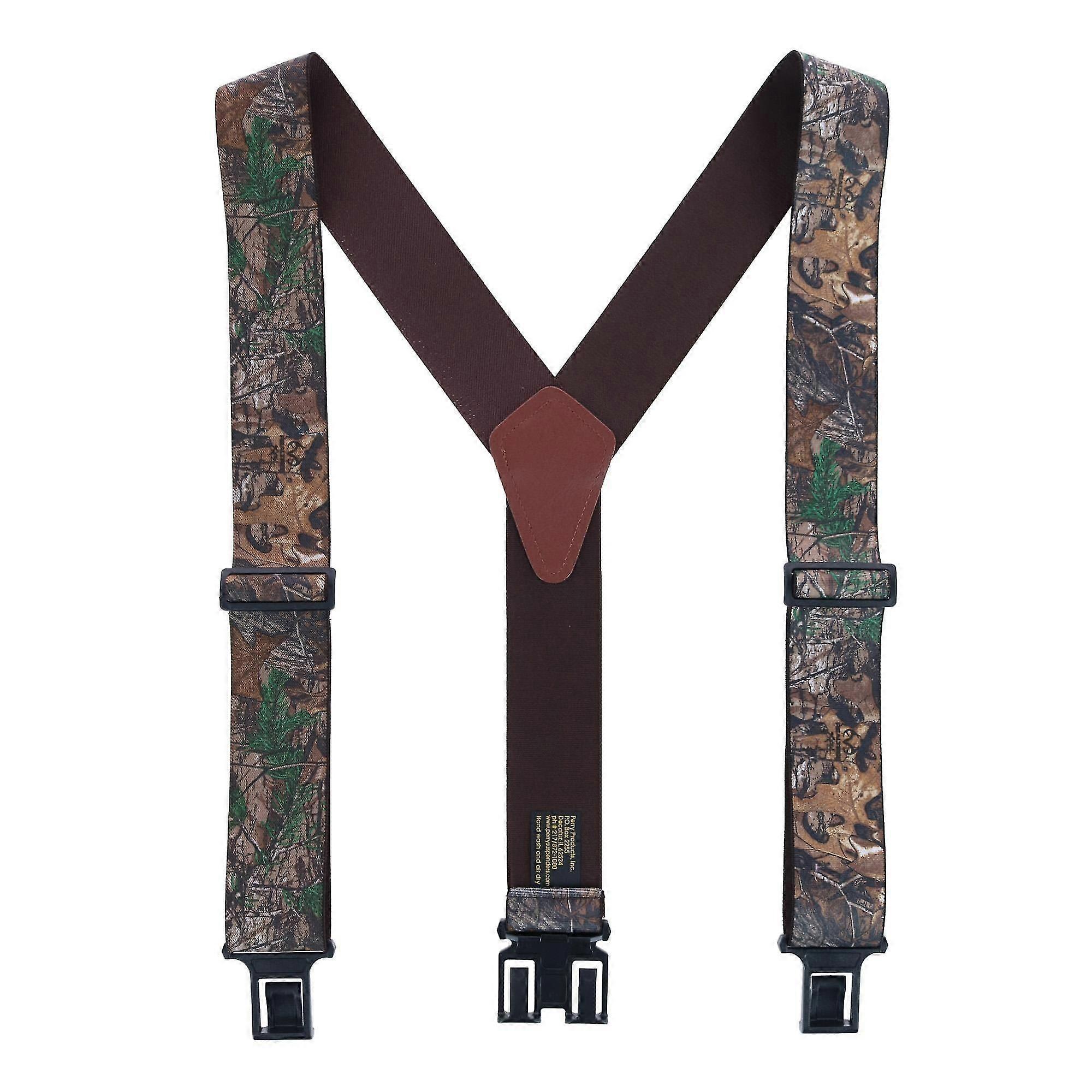 Elastic Realistic Camo Print Suspenders (Tall Available) (Men)