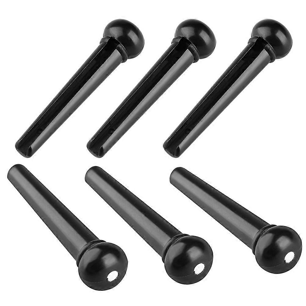 **6pcs Black Acoustic Guitar Bridge Pins – Durable Replacement Pegs for Stable String Vibration & Tone Tuning**
Upgrade your acoustic guitar's