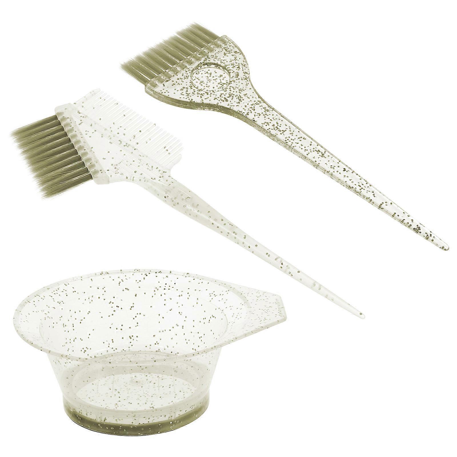 Durable Hair Dye Kit with Brush and Mixing Bowl for Professional and DIY Use in Green Color