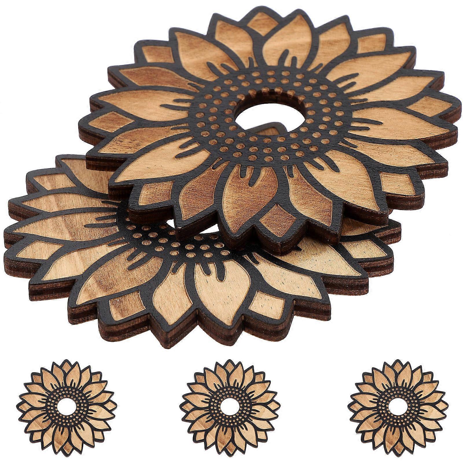 Wooden Crystal Sphere Holder for DIY Use Brown Color Stable Support Saves Space 5 Pieces