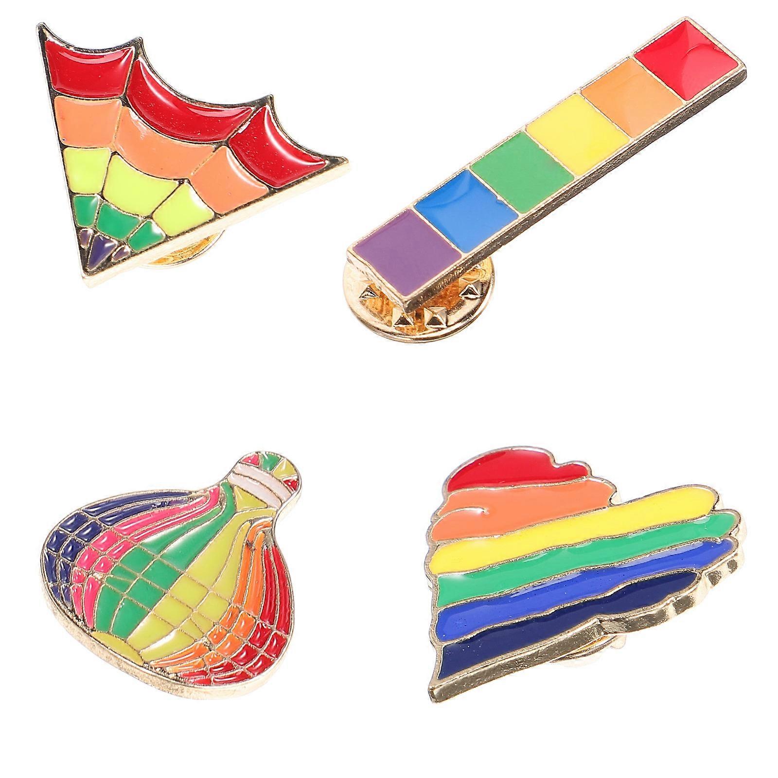Brooch Pins 4PCS Funny Decorative Clothing Pins for Backpacks Hats Outfits Vibrant Accessories for Parties Celebrations