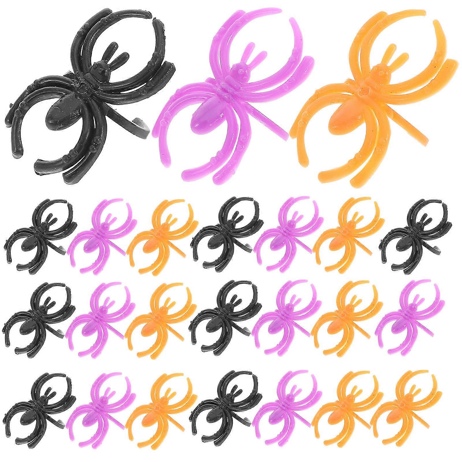 Halloween Hand Rings 60 Pcs DIY Decoration Assorted Color Crafting Family Activities Enhancing Creativity