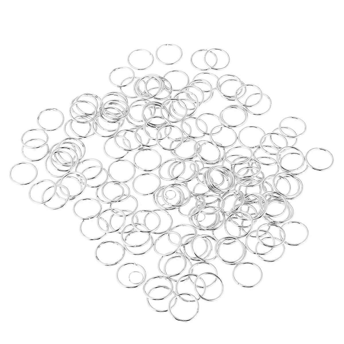 Silver Metal Key Rings Bulk Pack of 160 Small Open Rings for Keys and Multi Purpose Use