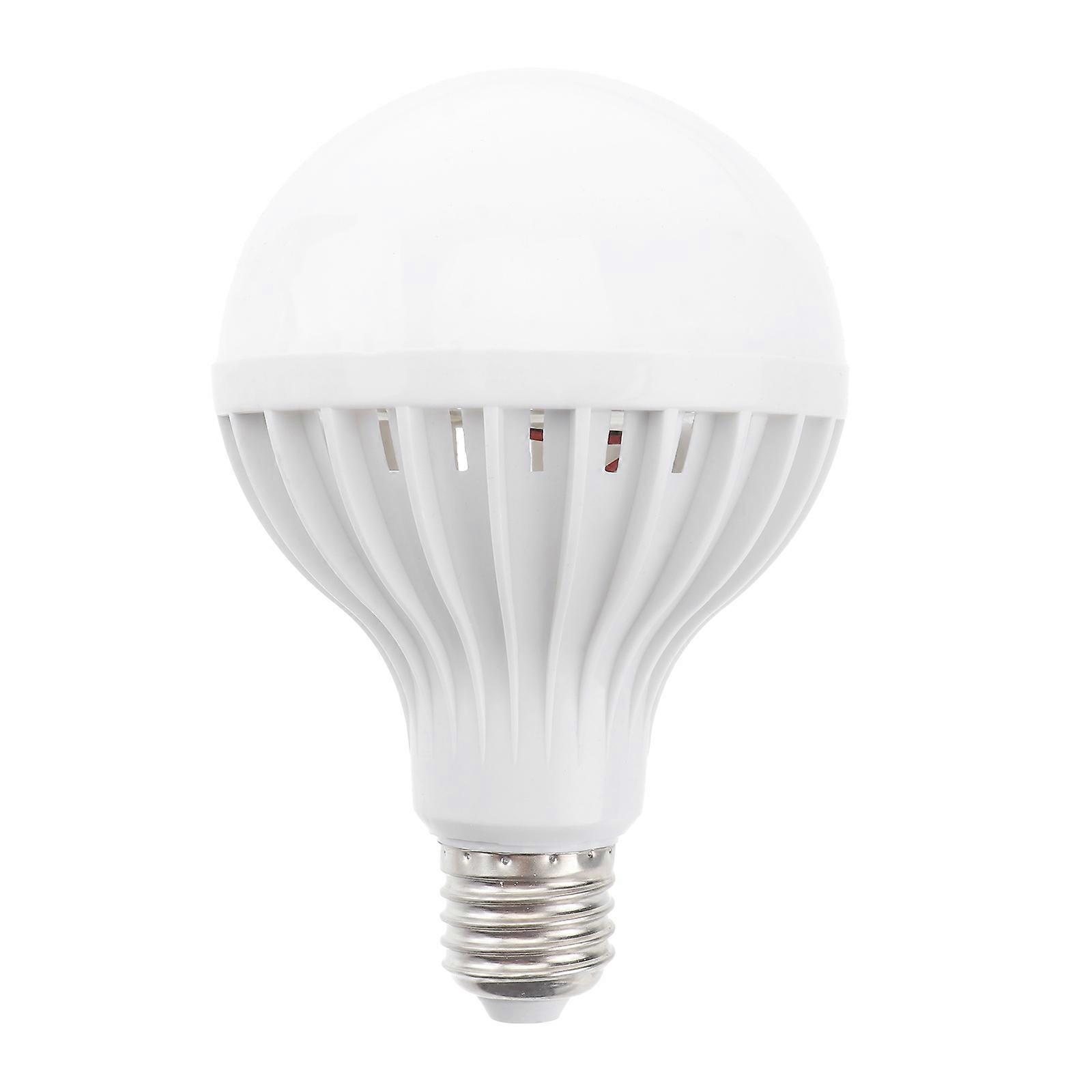 E27 12W LED Globe Bulb Light Lamp For Indoor Use With Auto Sound Sensor Function White 1Pcs