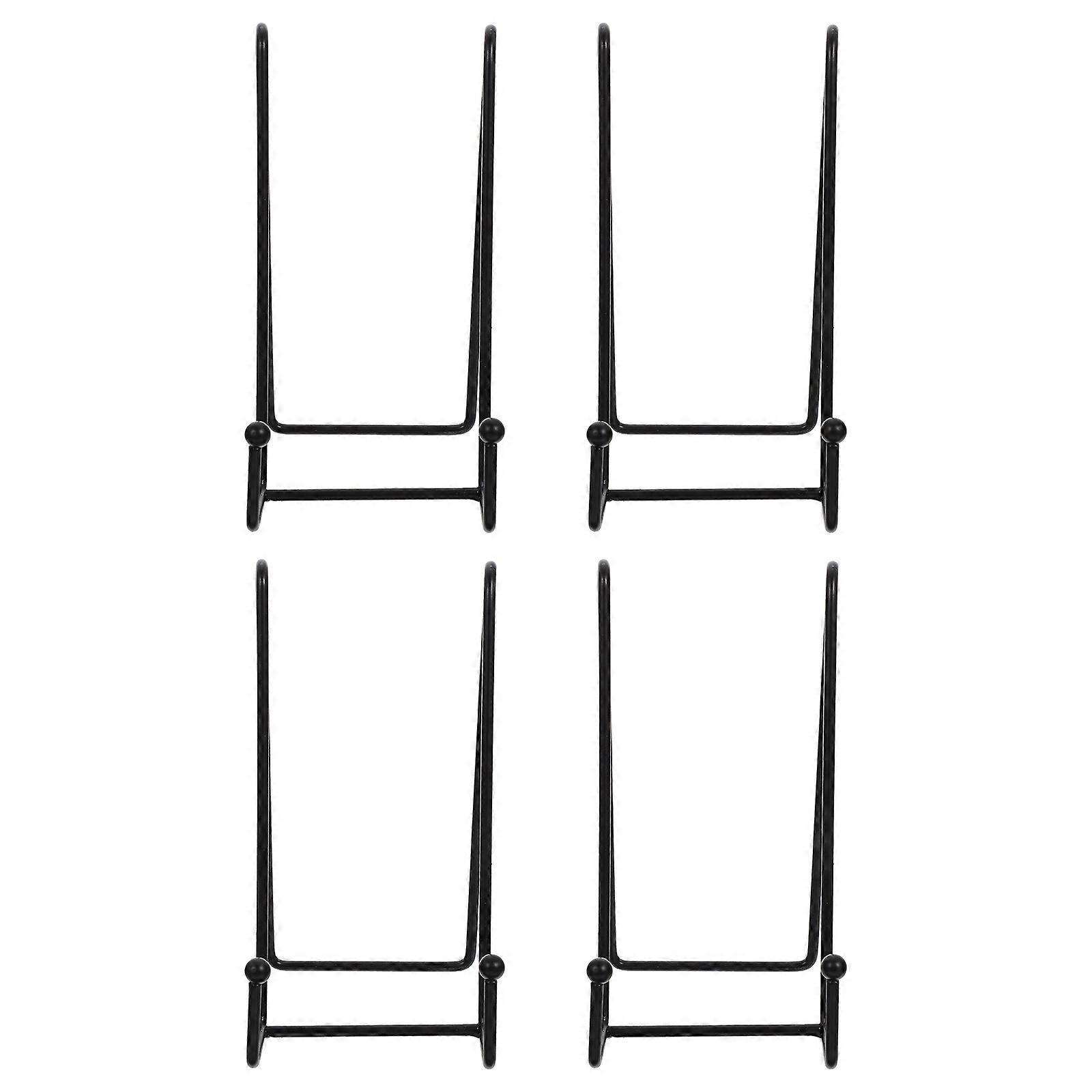 Black Iron Photo Frame Display Stands for Decor Premium Quality 4pcs Tabletop Artwork Easel Holders