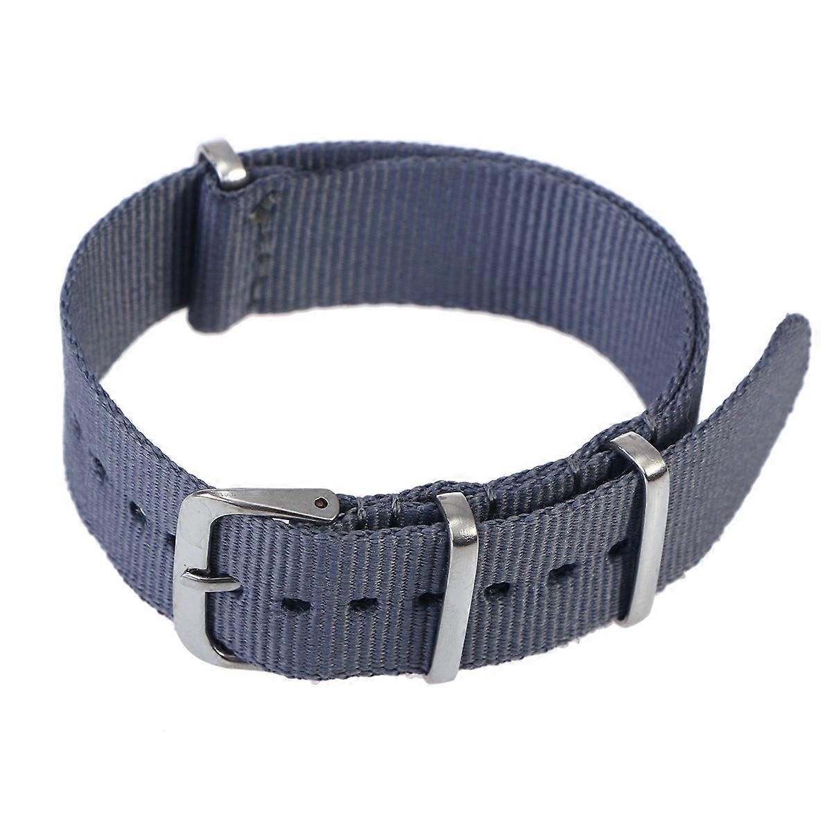 Grey Nylon Watch Strap 18mm Woven Bands for Comfortable and Secure Watch Use