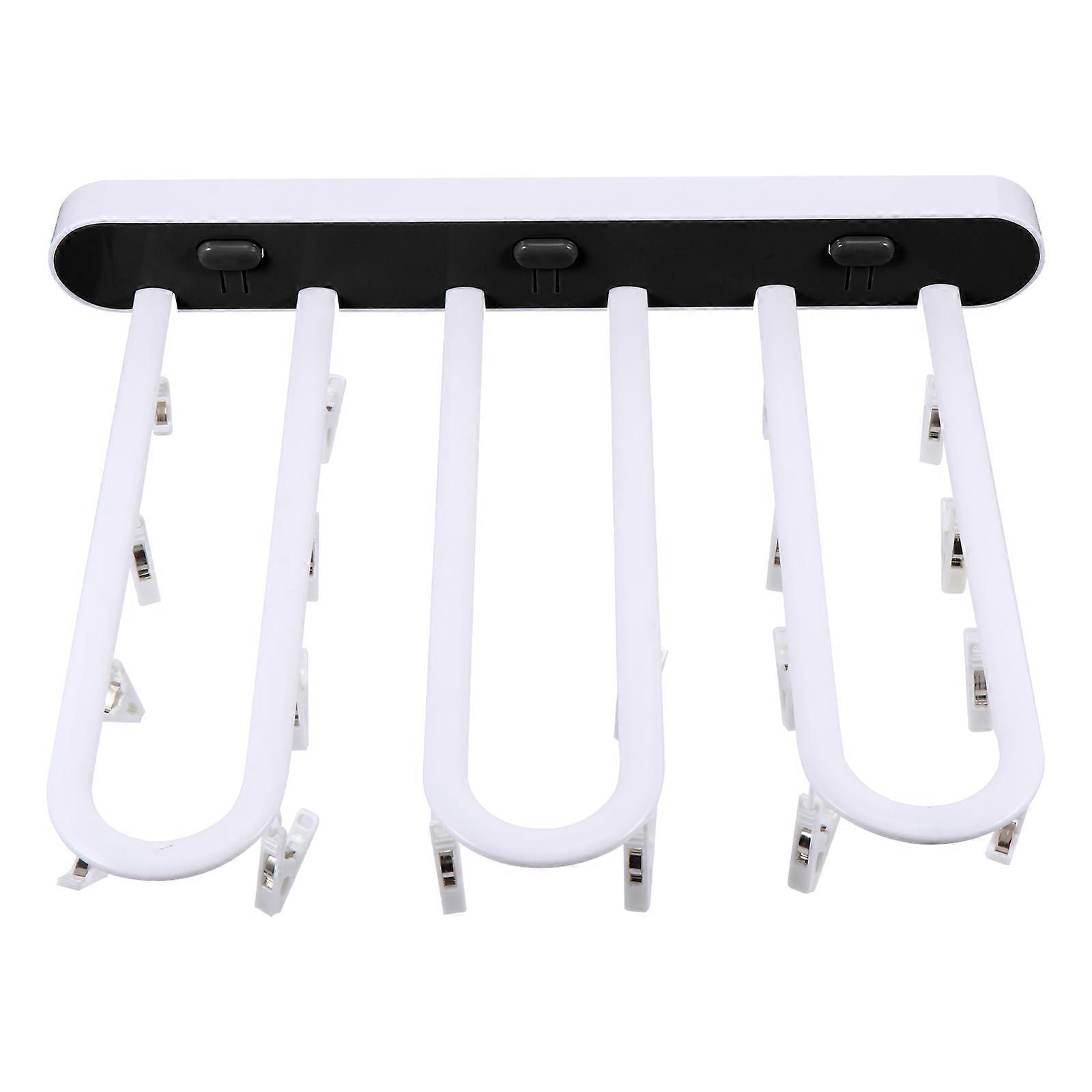 Collapsible Clothes Hanger Socks Rack with PP Material Black for Use on Wall 1pc