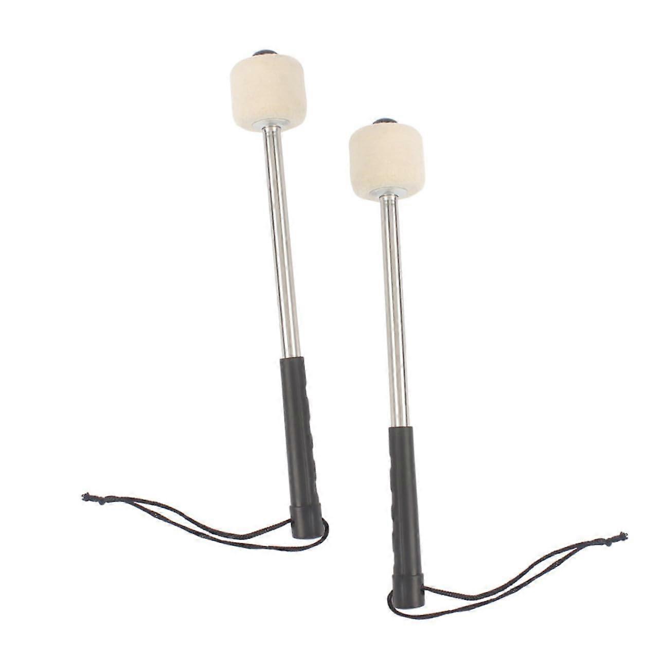 2 pieces of bass drum mallets quality, nonslip grips, durable, comfortable
